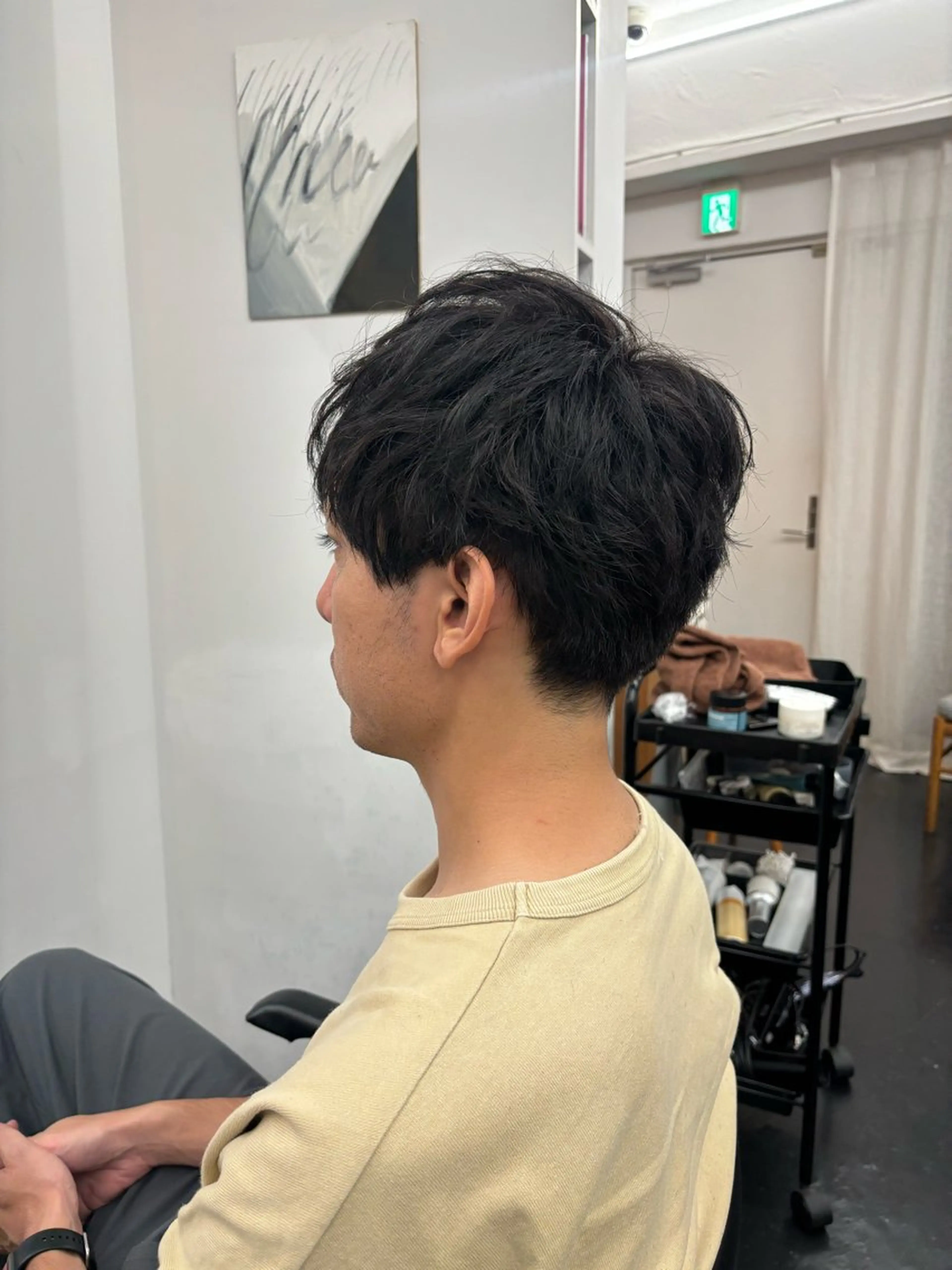 カラー メンズ オリーブカラー カット ヘアカラー ヤマザキ アヤメ 【シベルバレー横浜】のヘアスタイル