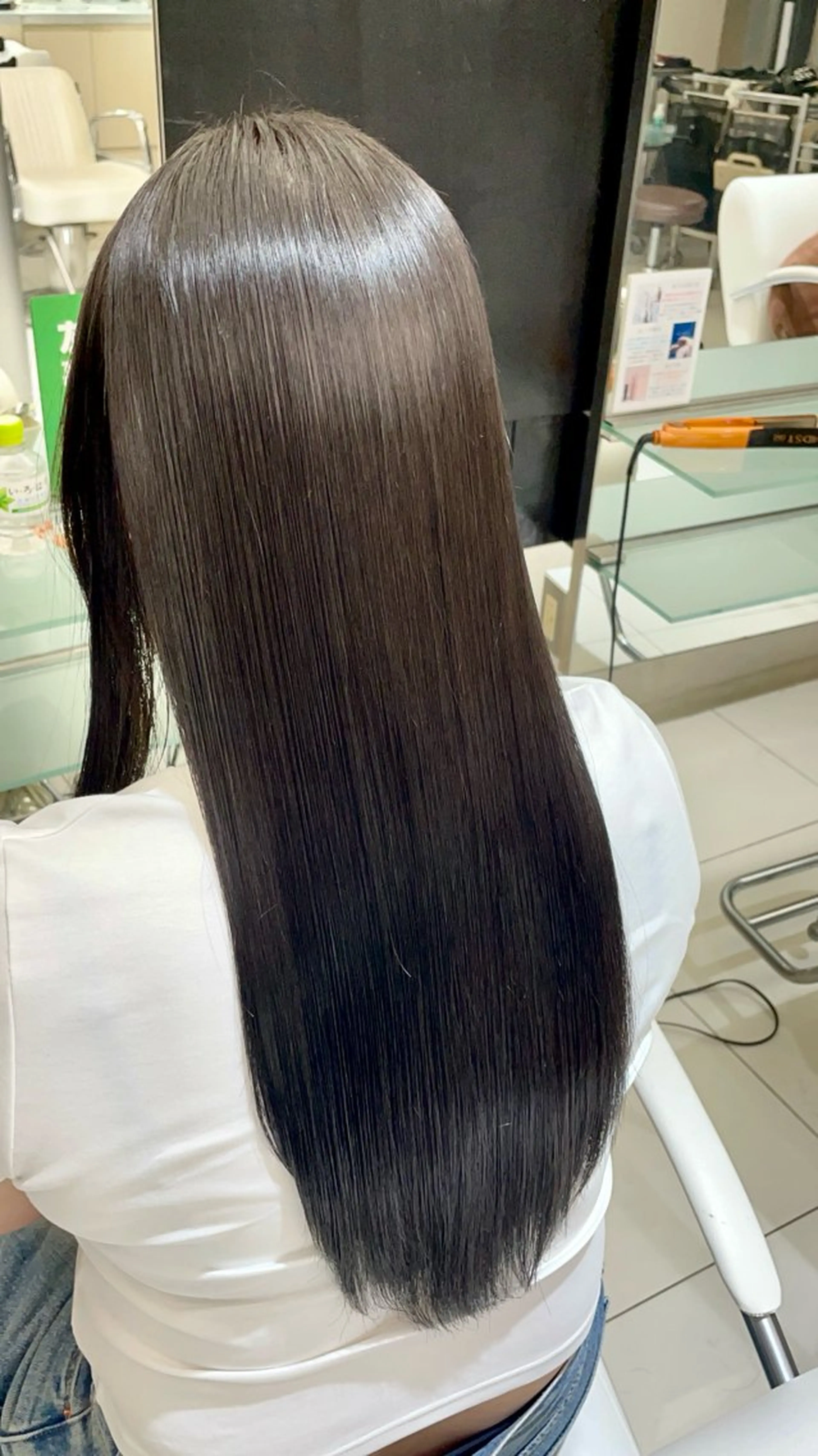 ロング ボブ 顔周りカット ハイライト 髪質改善 韓国風ヘア 縮毛矯正 【美髪ストレート】✨ 小川さくらのヘアスタイル
