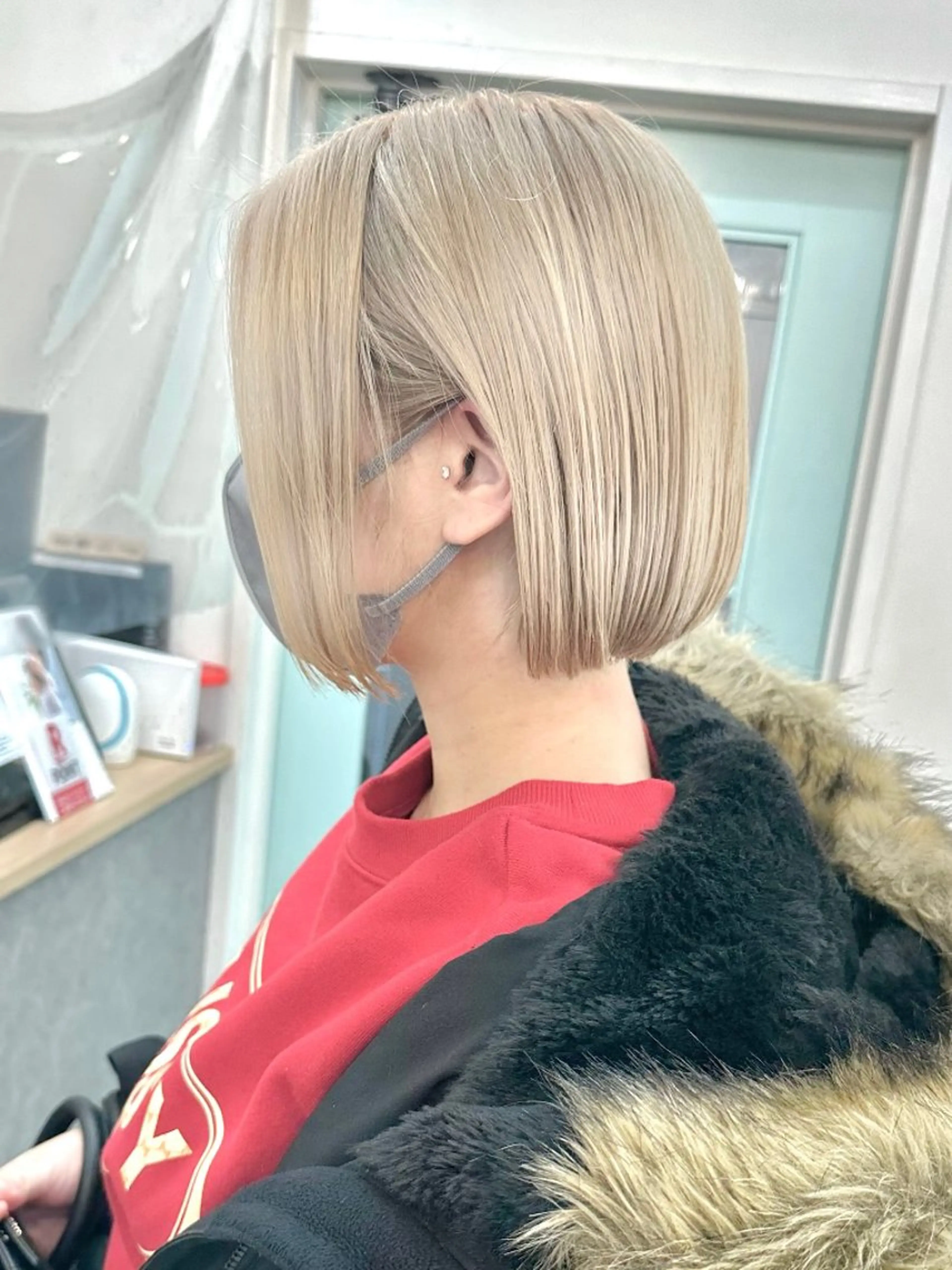 ミディアム カラー ブロンド カット ヘアカラー トリートメント ヘアセット 💘カラー特化美容師 尾崎拓己のヘアスタイル