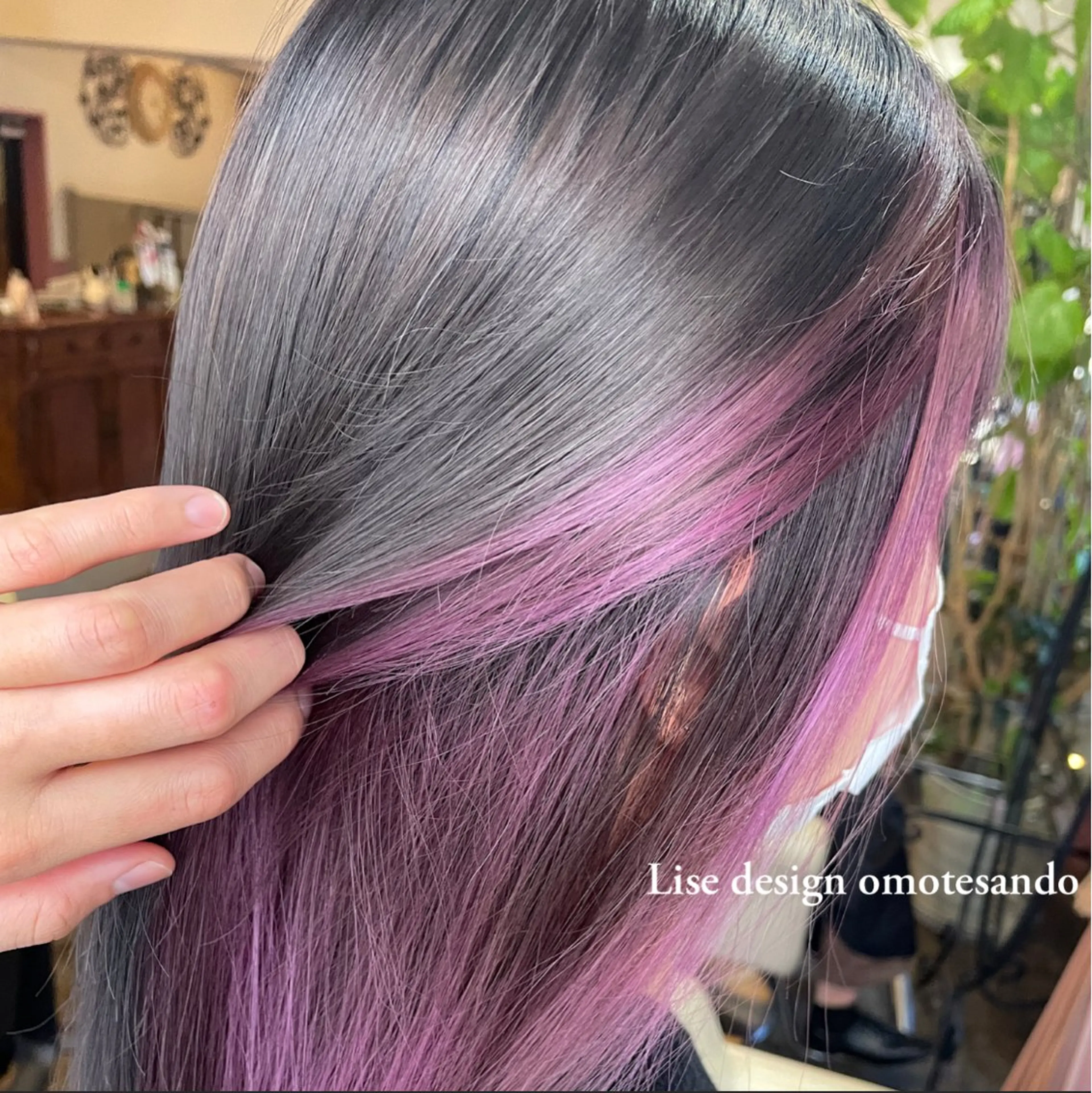 ロング カラー パーマ ヘアアレンジ メンズ 表参道Lise おおいしおりのヘアスタイル