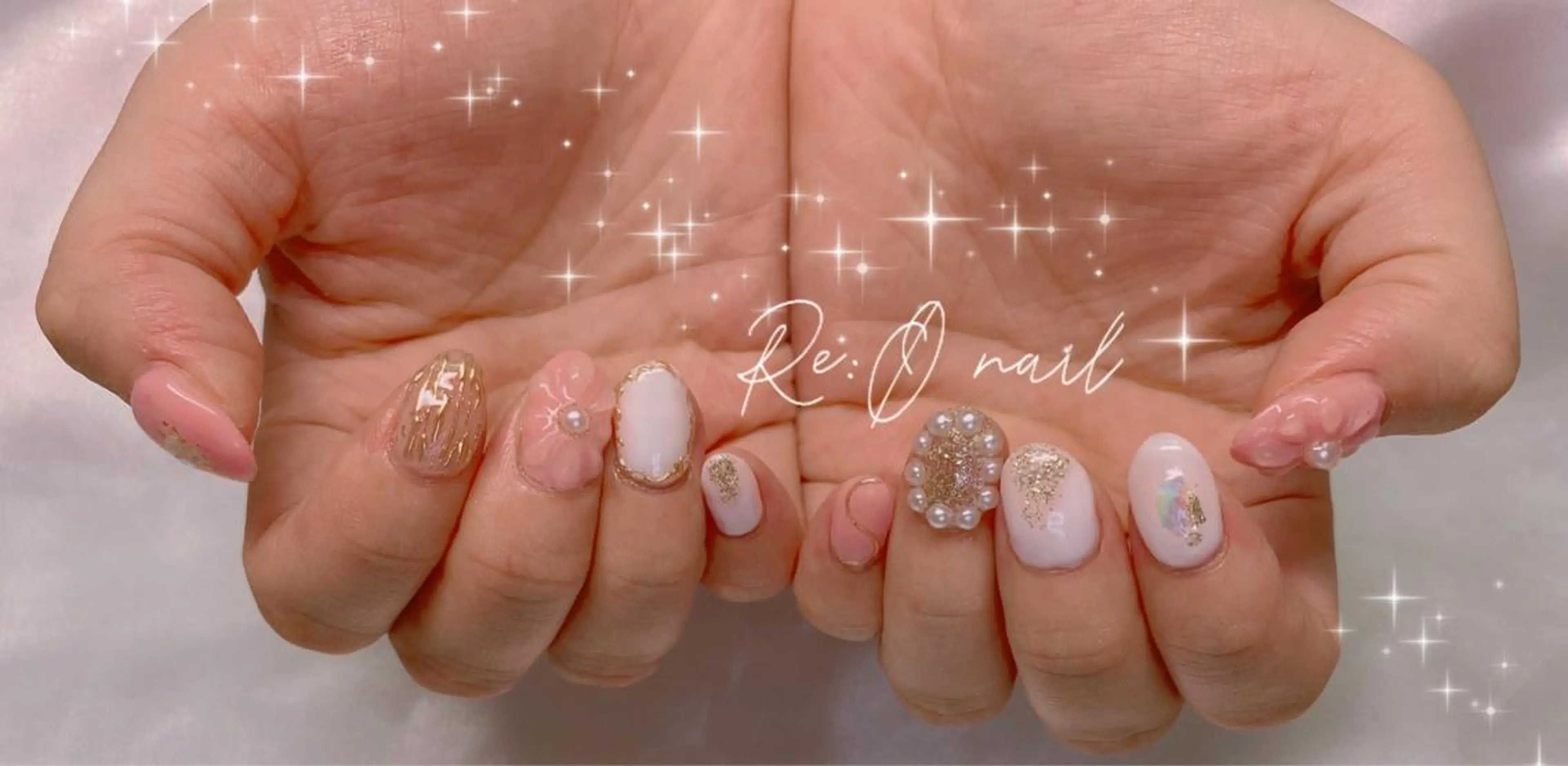 ネイル 春ネイル ハンドネイル Re:Ø nail 🩵TSUJIのネイルデザイン