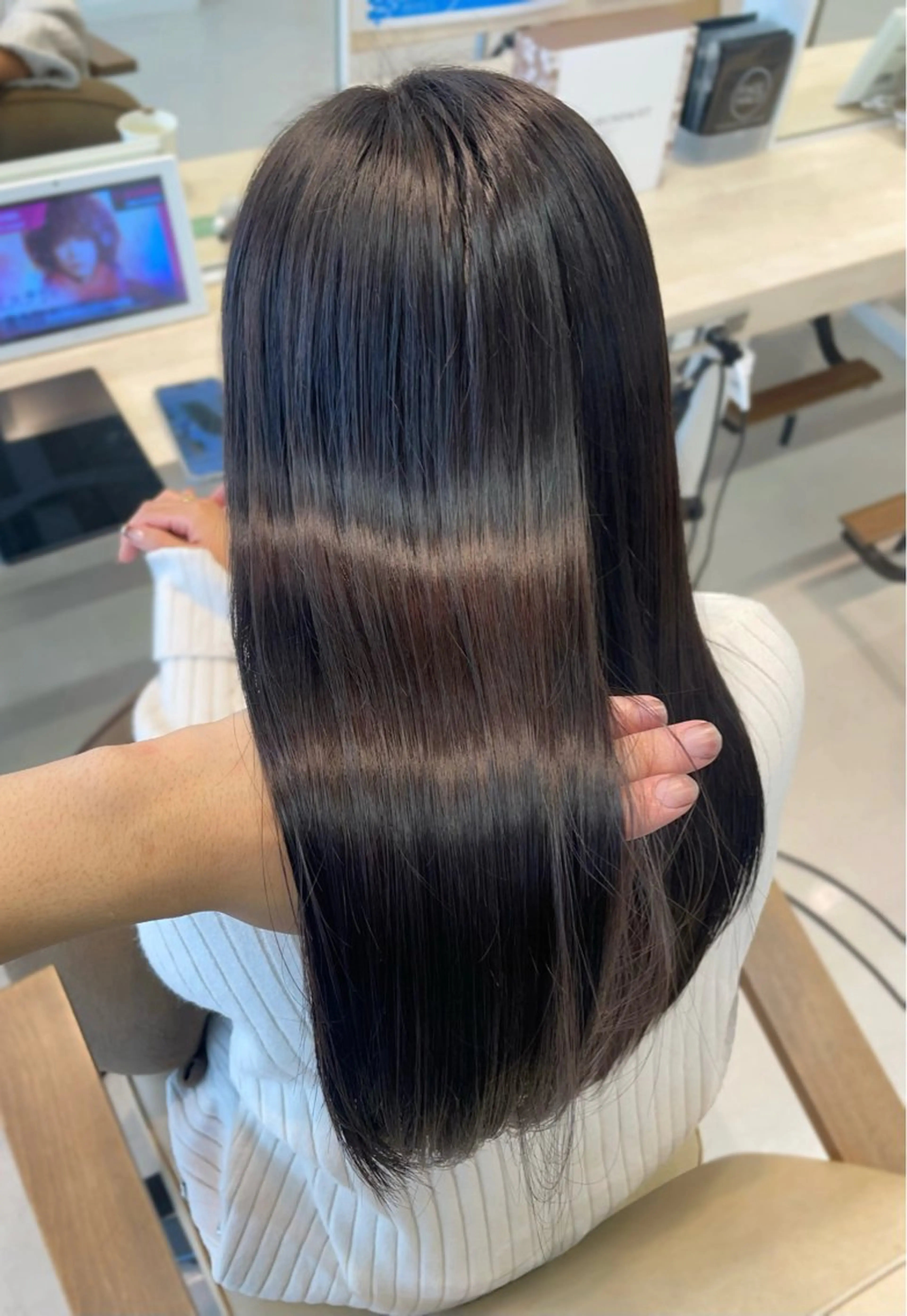 ロング カット ヘアカラー トリートメント かずや🍀/髪質改善 /艶髪カラー/眉毛のヘアスタイル