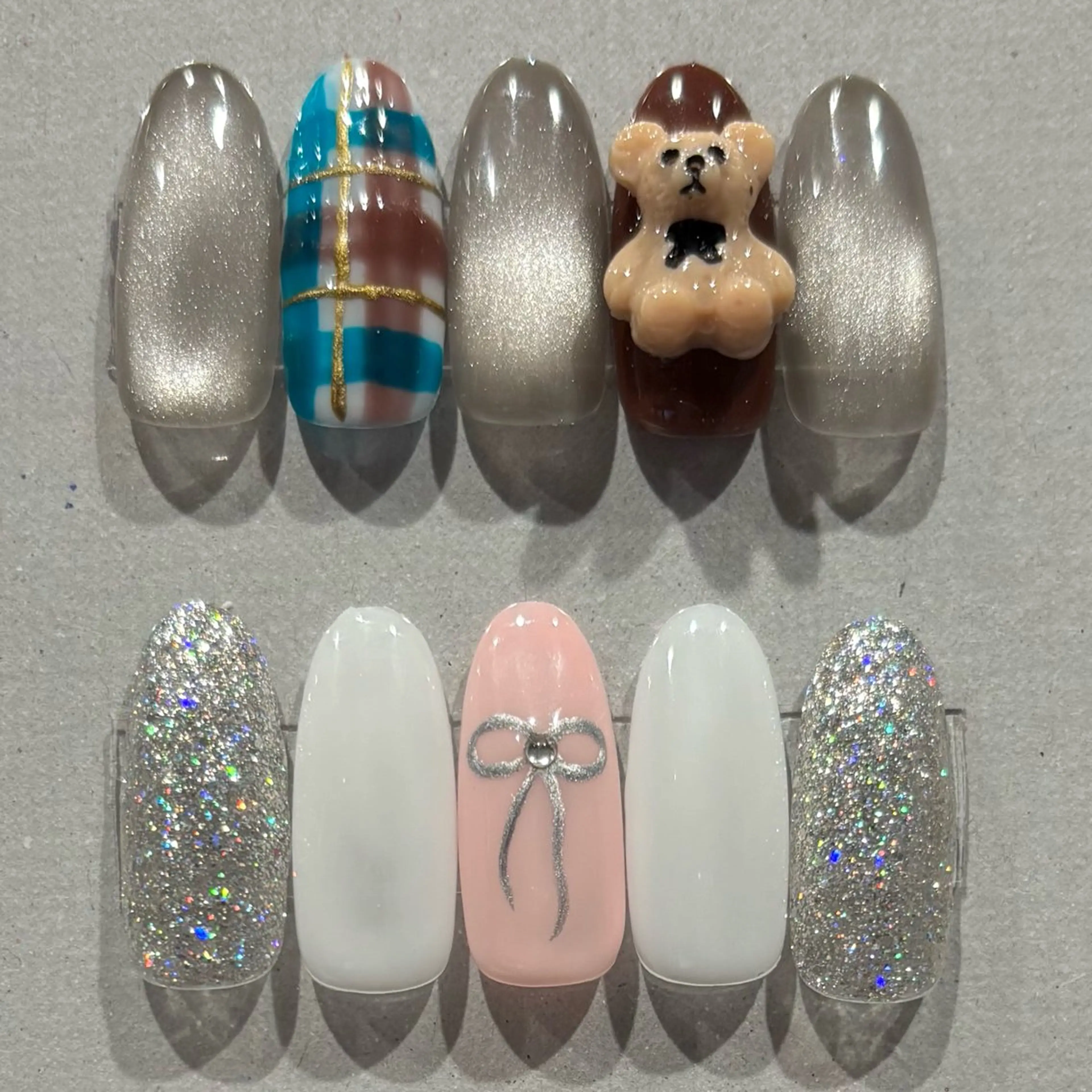 ネイル リボン ハンドネイル Adele saraのネイルデザイン