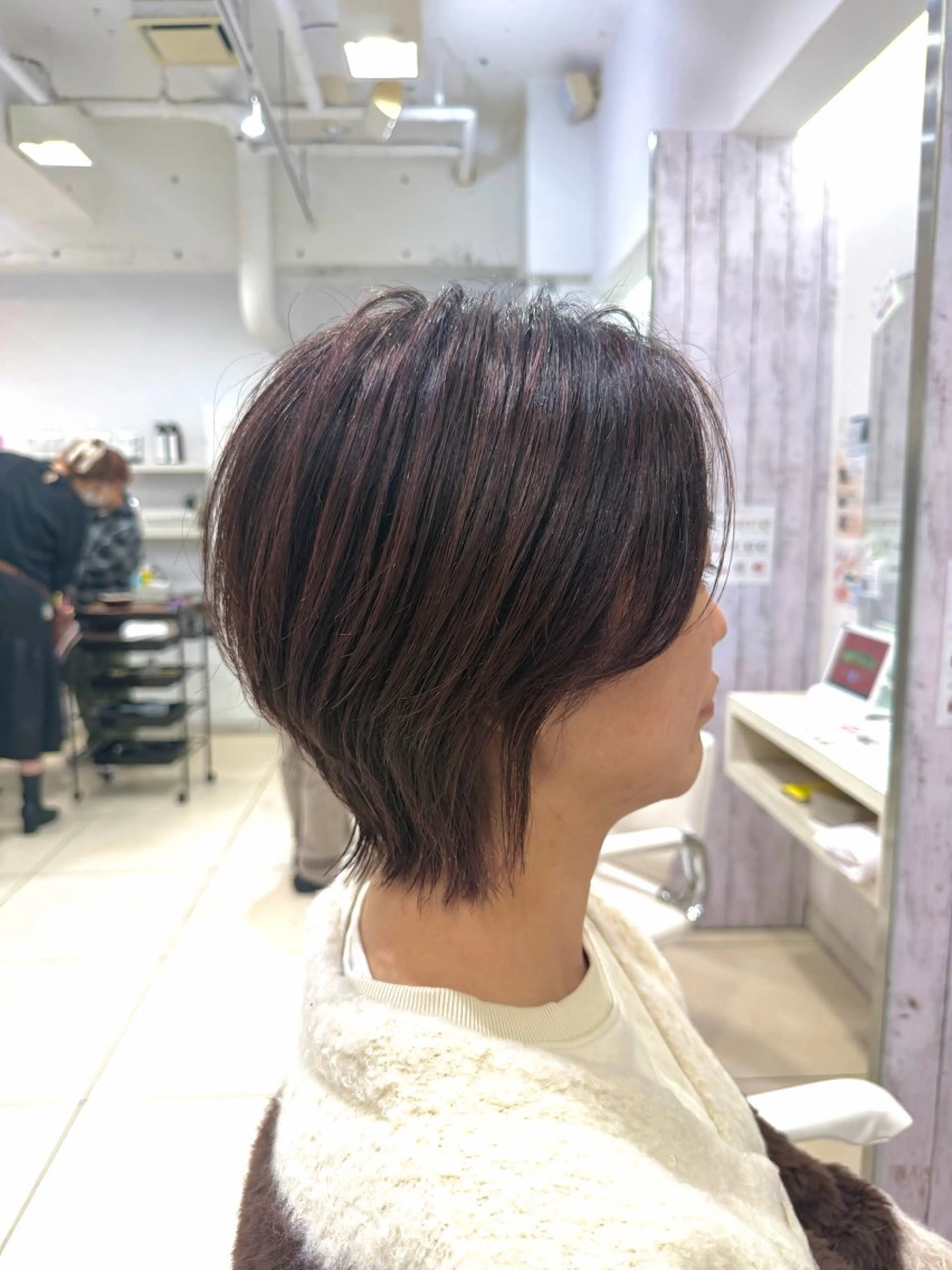 ショート カラー ハイライトカラー ハイライト ヘアカラー 🤎ベージュカラー/ 髪質改善/山岸🤎のヘアスタイル