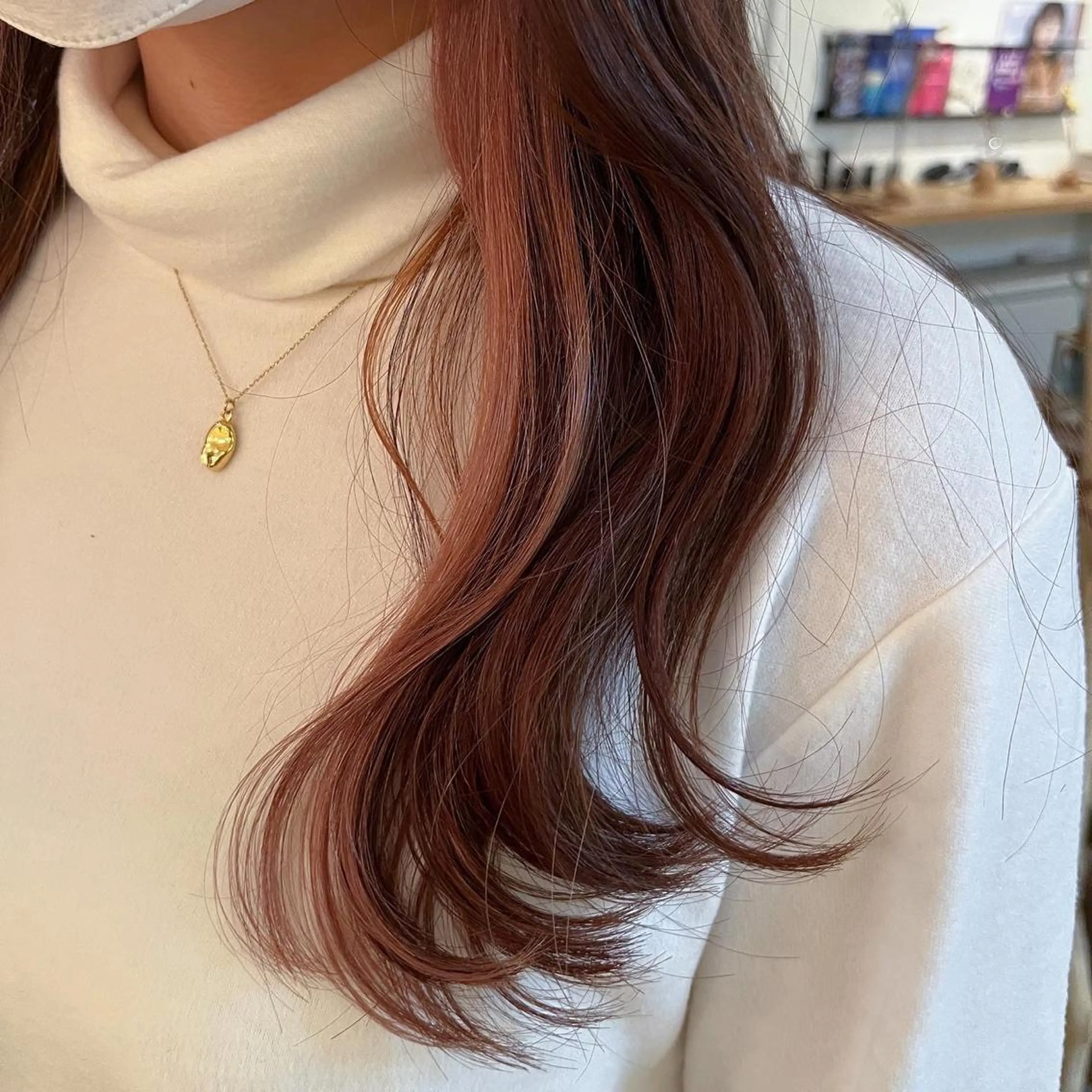 カラー ベージュカラー ピンクカラー ピンクベージュ 三品 早妃のヘアスタイル