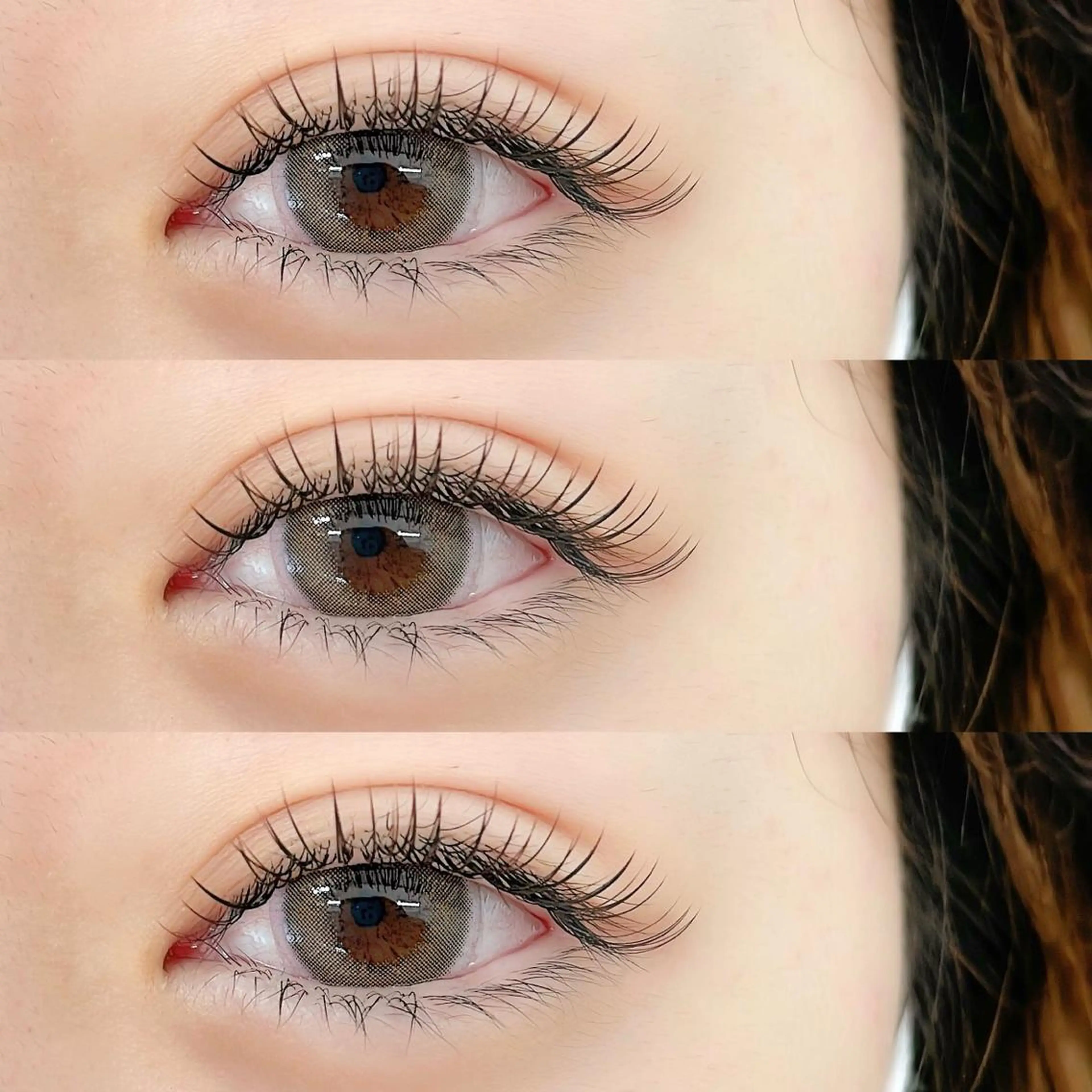 マツエク・マツパ アイブロウ 眉カラー カラーマツエク ナチュラル MAUMU eyelash&eyebrow salon所属・𝙈𝙖𝙠𝙤 ꨄ 束感まつ毛 ꨄ北堀江のマツエク・マツパデザイン