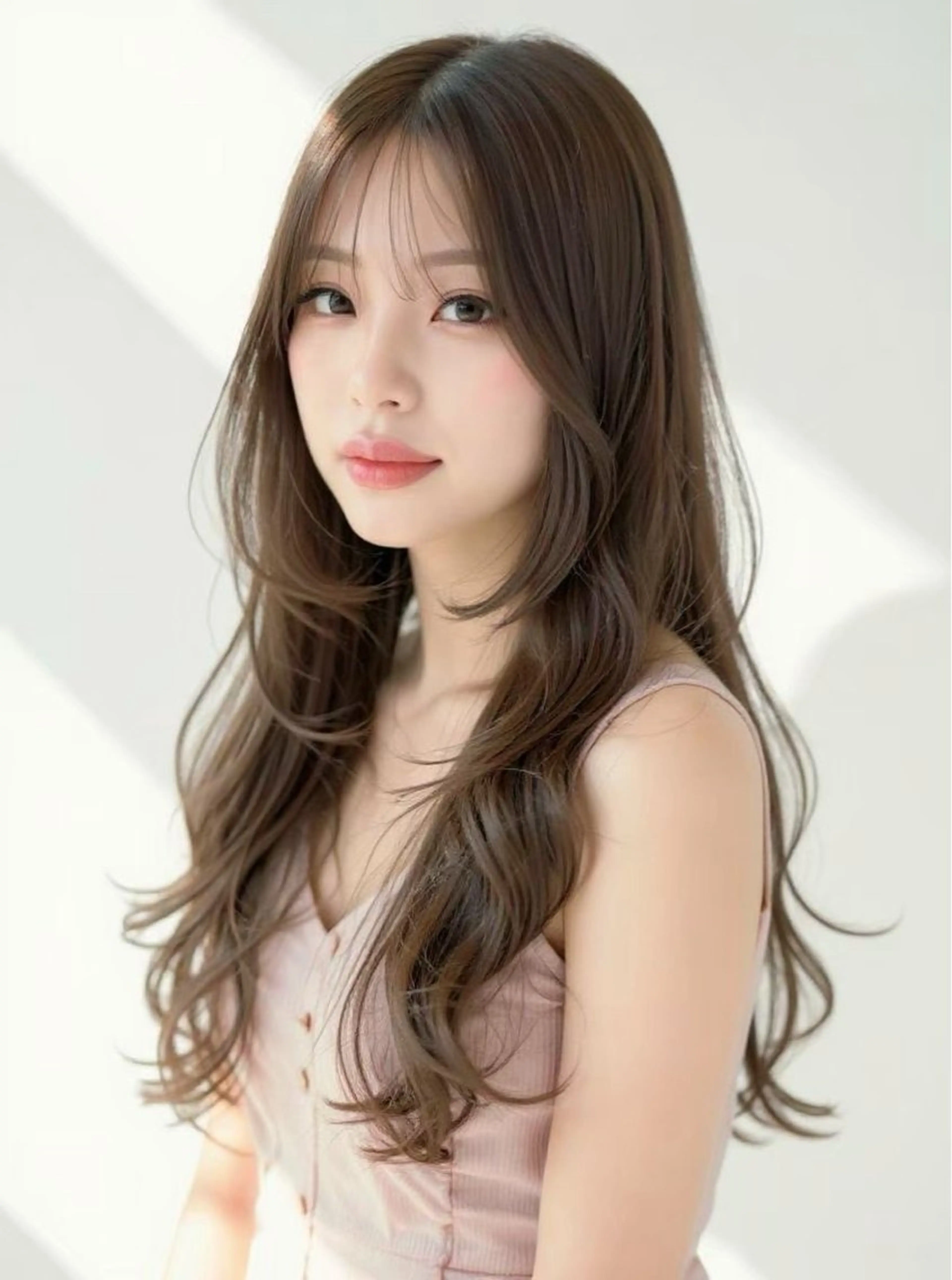 ロング パーマ 韓国風ヘア レイヤーカット 縮毛矯正 ストレートパーマ カット 縮毛矯正 トリートメント nex  the salon vlow所属・【韓国×美髪】 ANRIのヘアスタイル