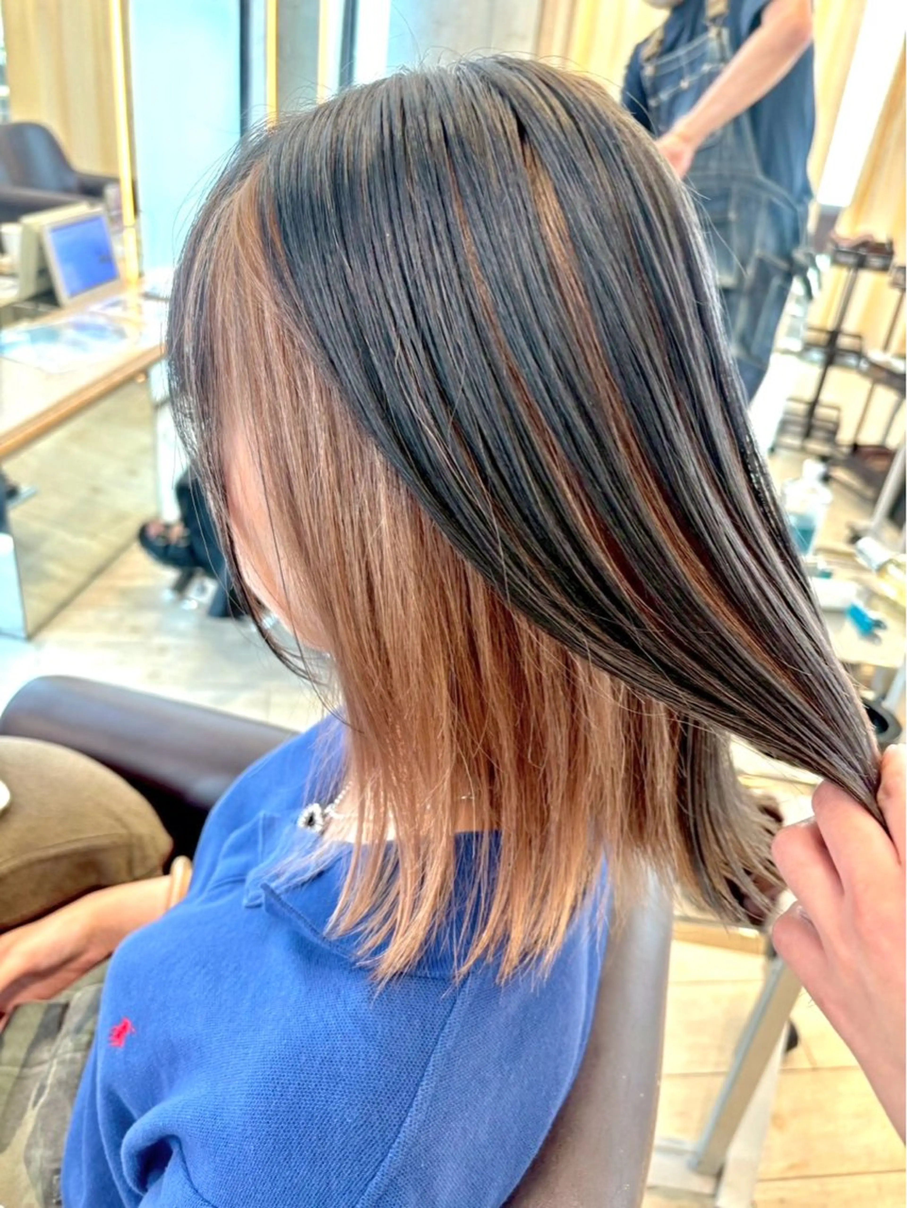 カラー ブリーチ インナーカラー ヘアカラー ヘアメ🎀エクステ 🪽横浜/しほ🧸のヘアスタイル