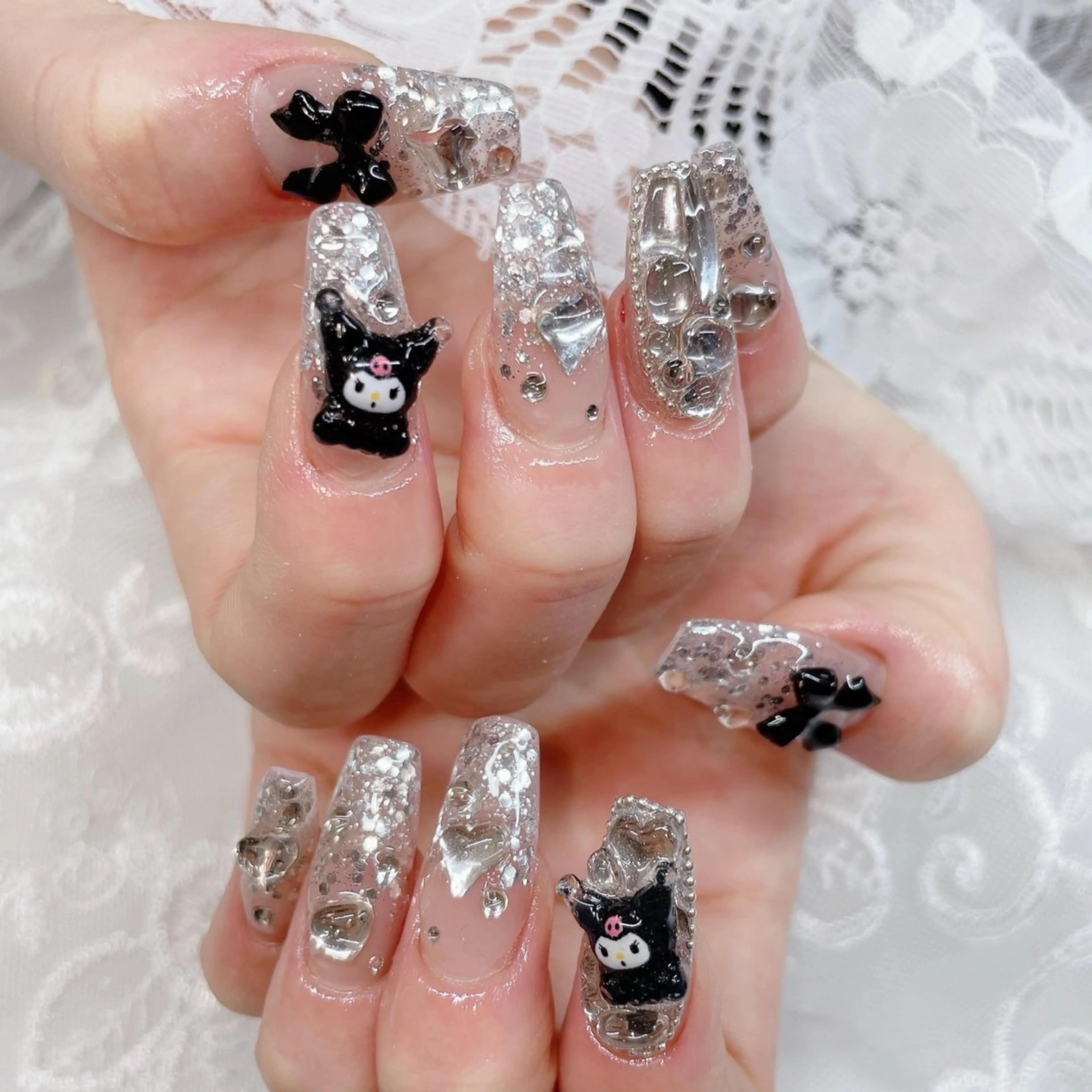 ロング ハンドネイル ハンドケア 💜MIYA nail川崎店のネイルデザイン