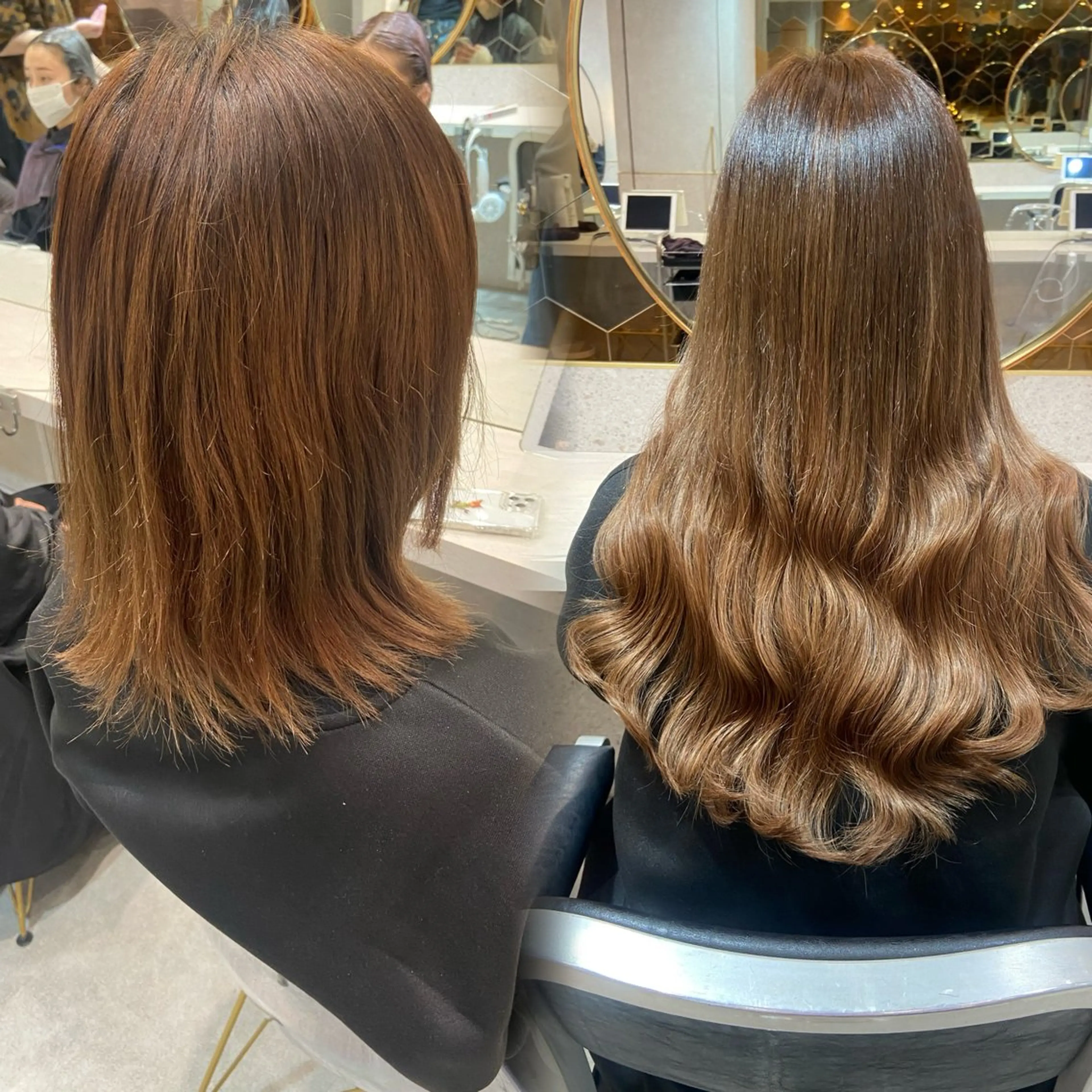 ロング カラー シールエクステ エクステ ヨシンモリ 韓国風ヘア 新宿/韓国ヘア 中明度カラー/かやのヘアスタイル