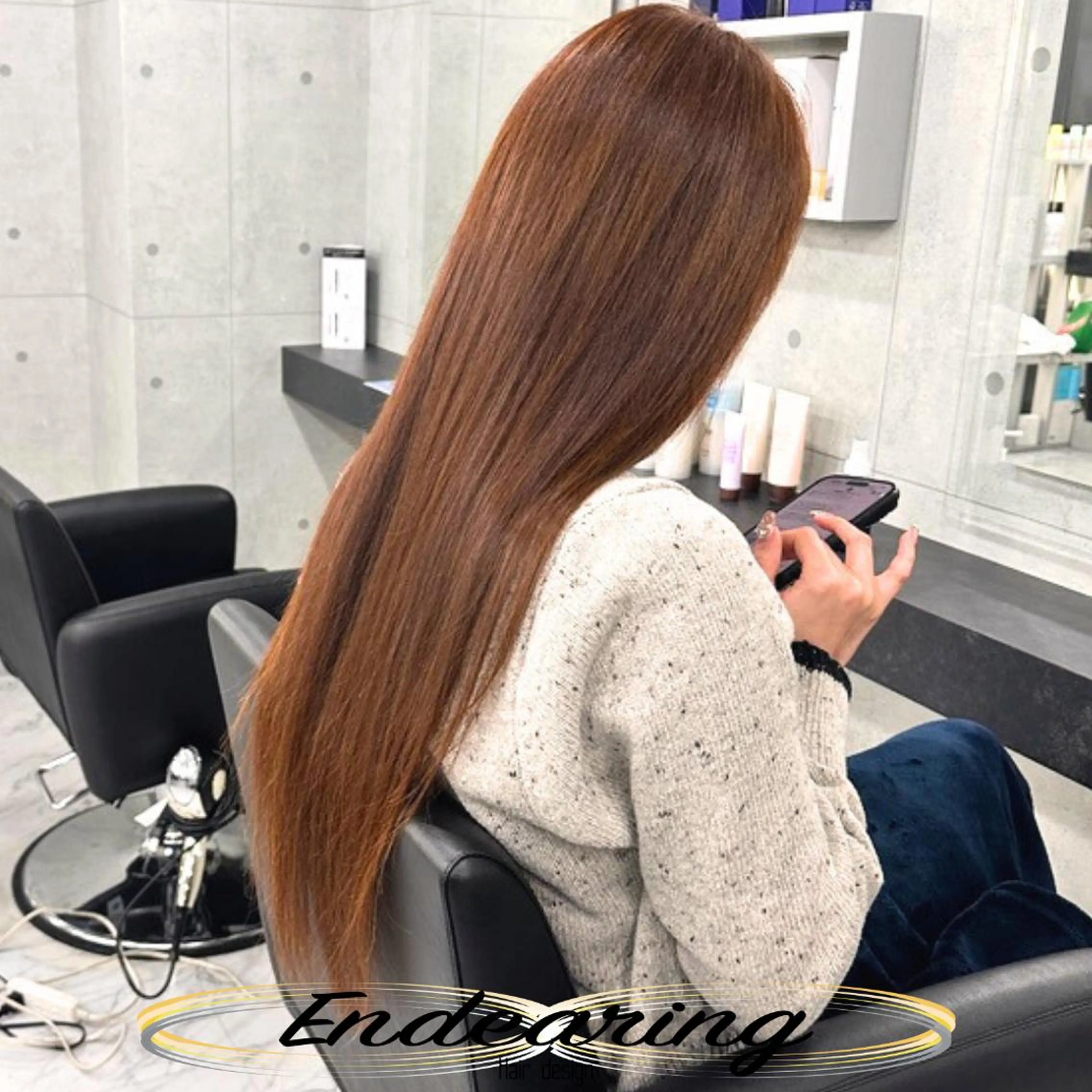 ロング ロング 小顔カット カット ヘアカラー Endearing 銀座/レイヤーカットのヘアスタイル