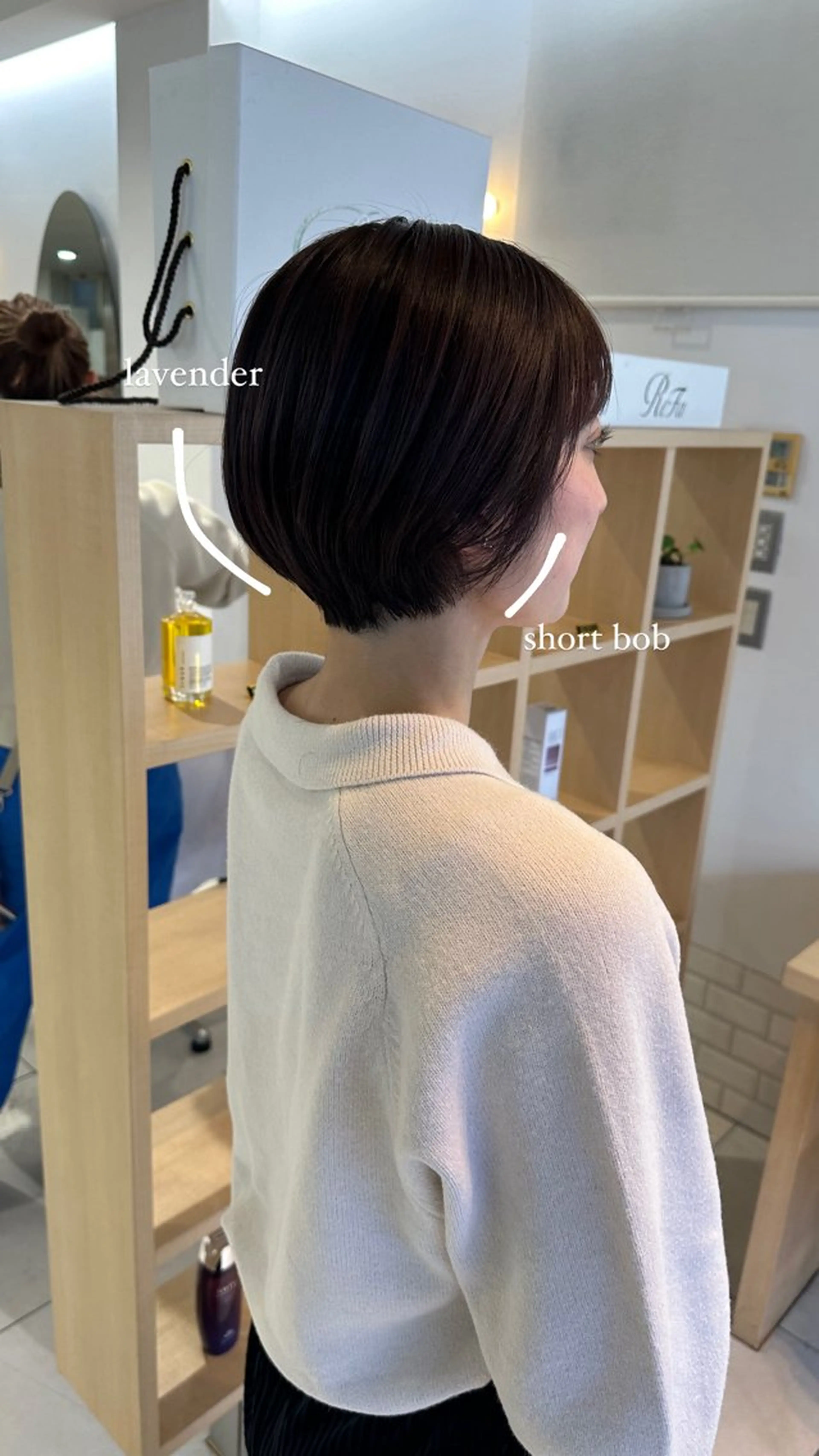 ショート カラー ショートボブ ラベンダーカラー ボブ ショートヘア カット ヘアカラー トリートメント 山下恋佳/矢場町/ ブリーチ/ショートのヘアスタイル