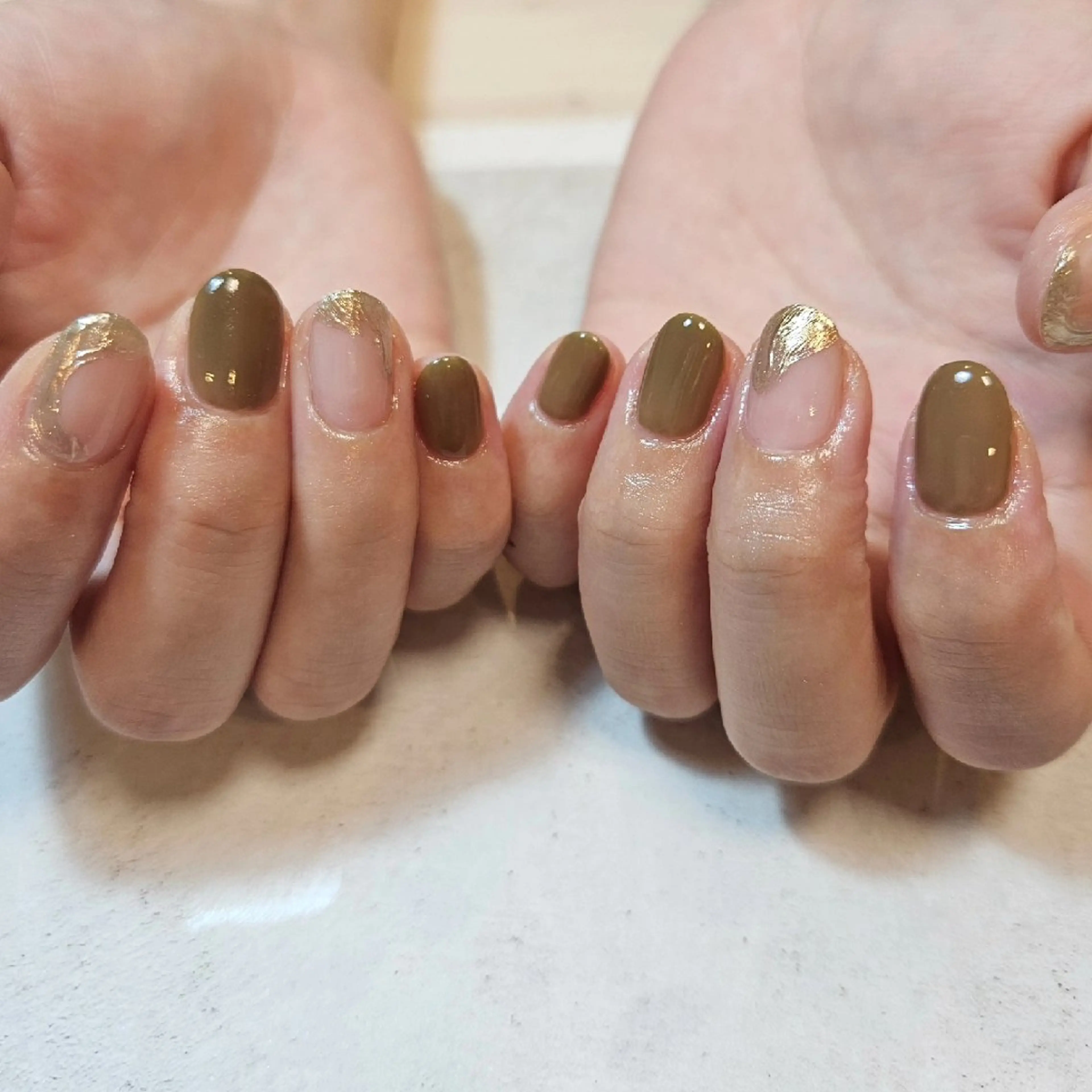 ネイル ジェルネイル ミラーネイル ニュアンスネイル パラジェル シンプルネイル ハンドネイル Nailsalon manoのネイルデザイン