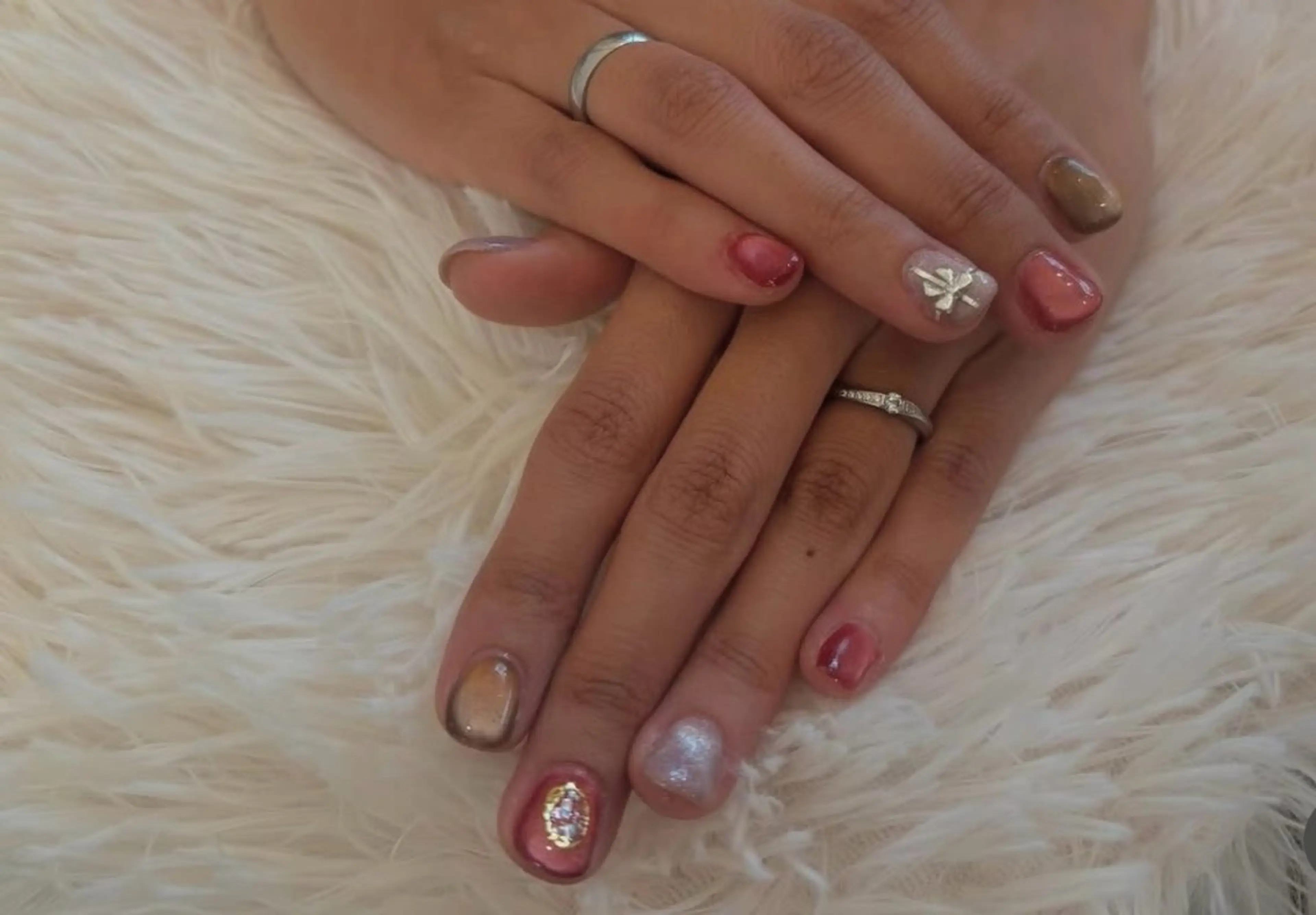 ネイル フラッシュネイル フットネイル フレンチネイル ジェルネイル ガラスフレンチ Nail salon Natulalのネイルデザイン