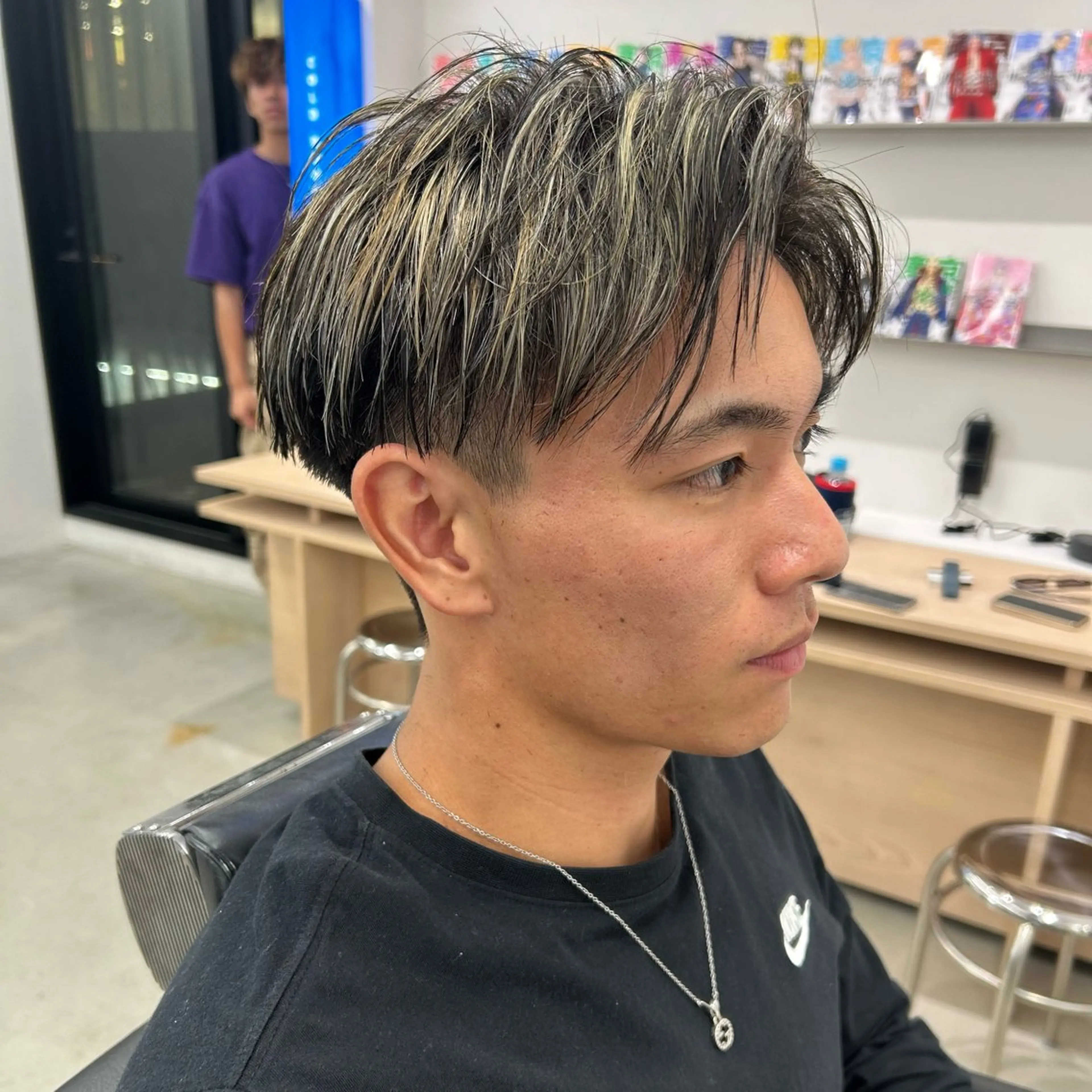 カラー パーマ メンズ カット ヘアカラー パーマ 安達 脩人のヘアスタイル