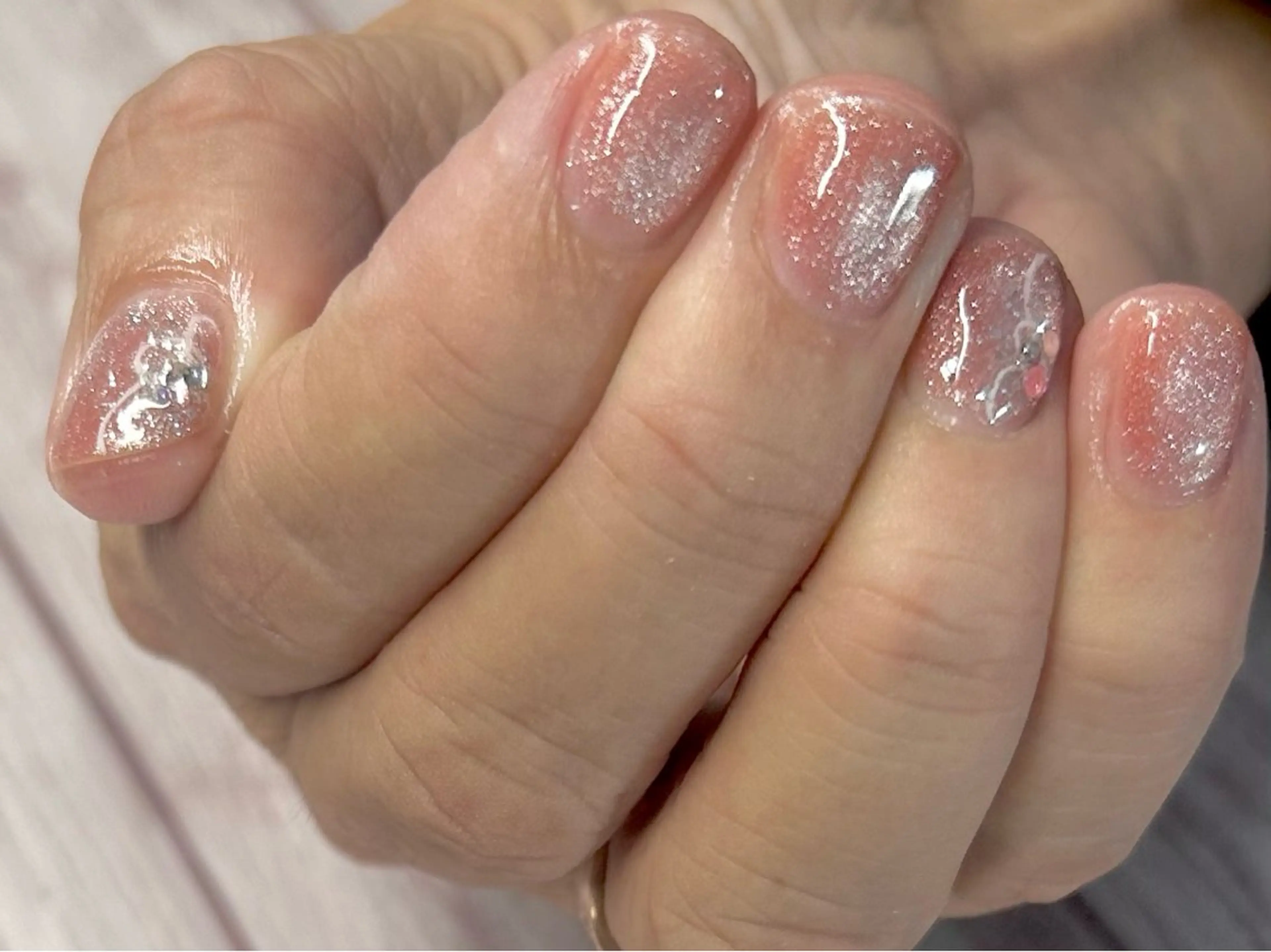 ネイル マグネットネイル ブライダルネイル MYu Beauty Salon YURIのネイルデザイン