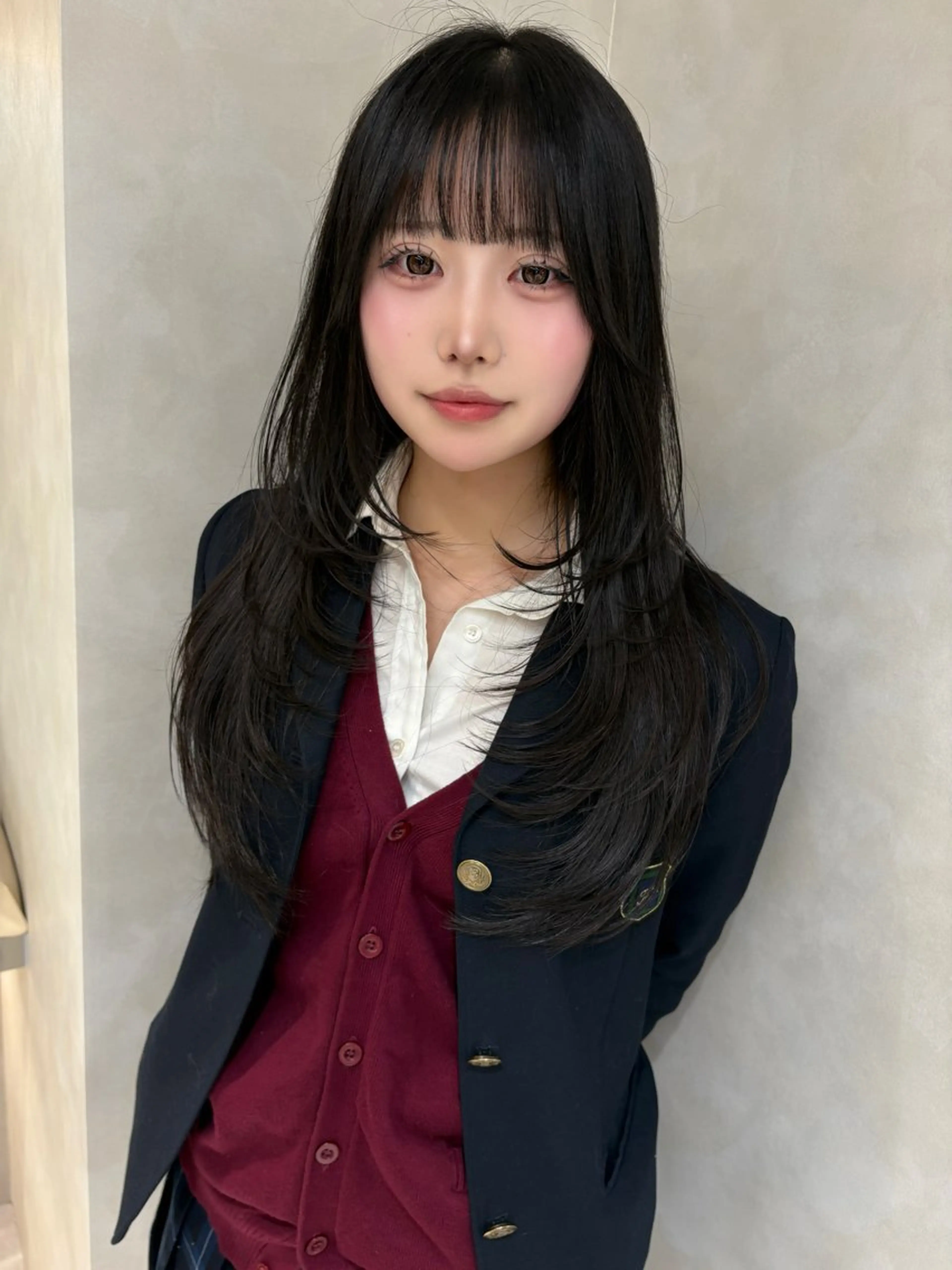 ロング カラー ヘアアレンジ カット ヘアカラー fumika🎀 韓国ヘア×ベージュのヘアスタイル