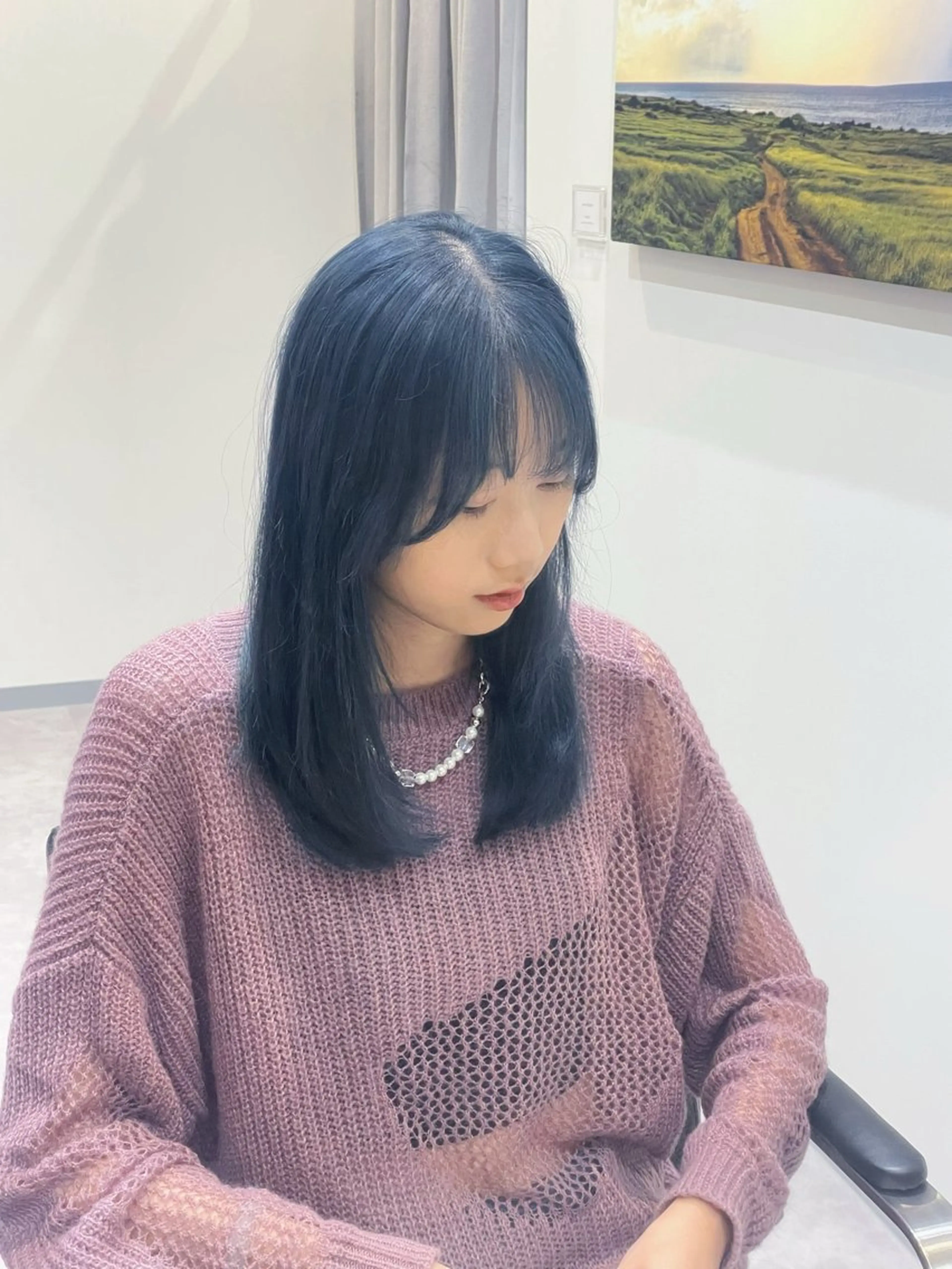 セミロング ヘアカラー 透明感カラー 縮毛矯正/ジャックのヘアスタイル