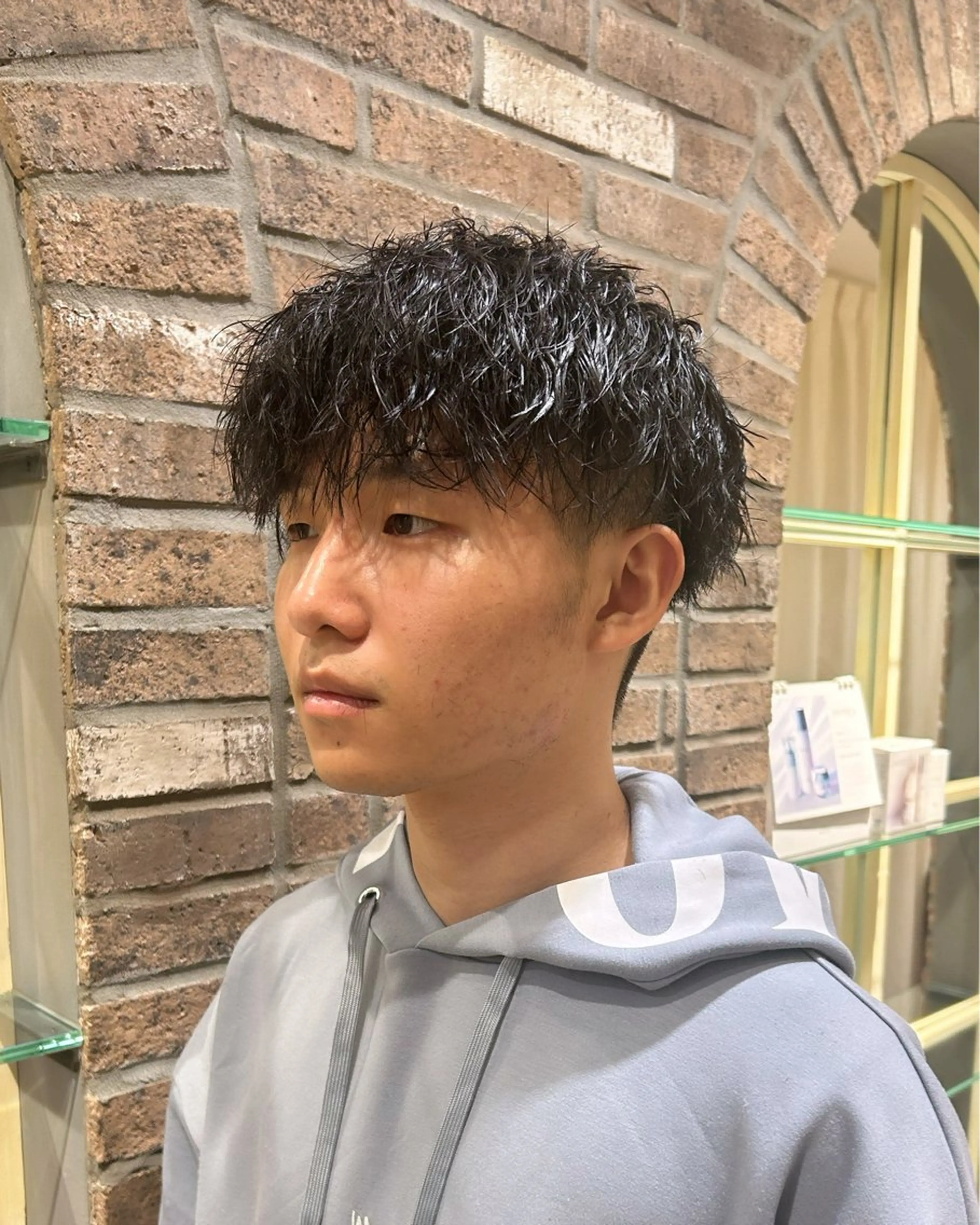 パーマ メンズ センターパート メンズメッシュ マッシュ メンズパーマ メンズツイストパーマ 高田馬場/メンズ/ 外国人風ヘアのヘアスタイル