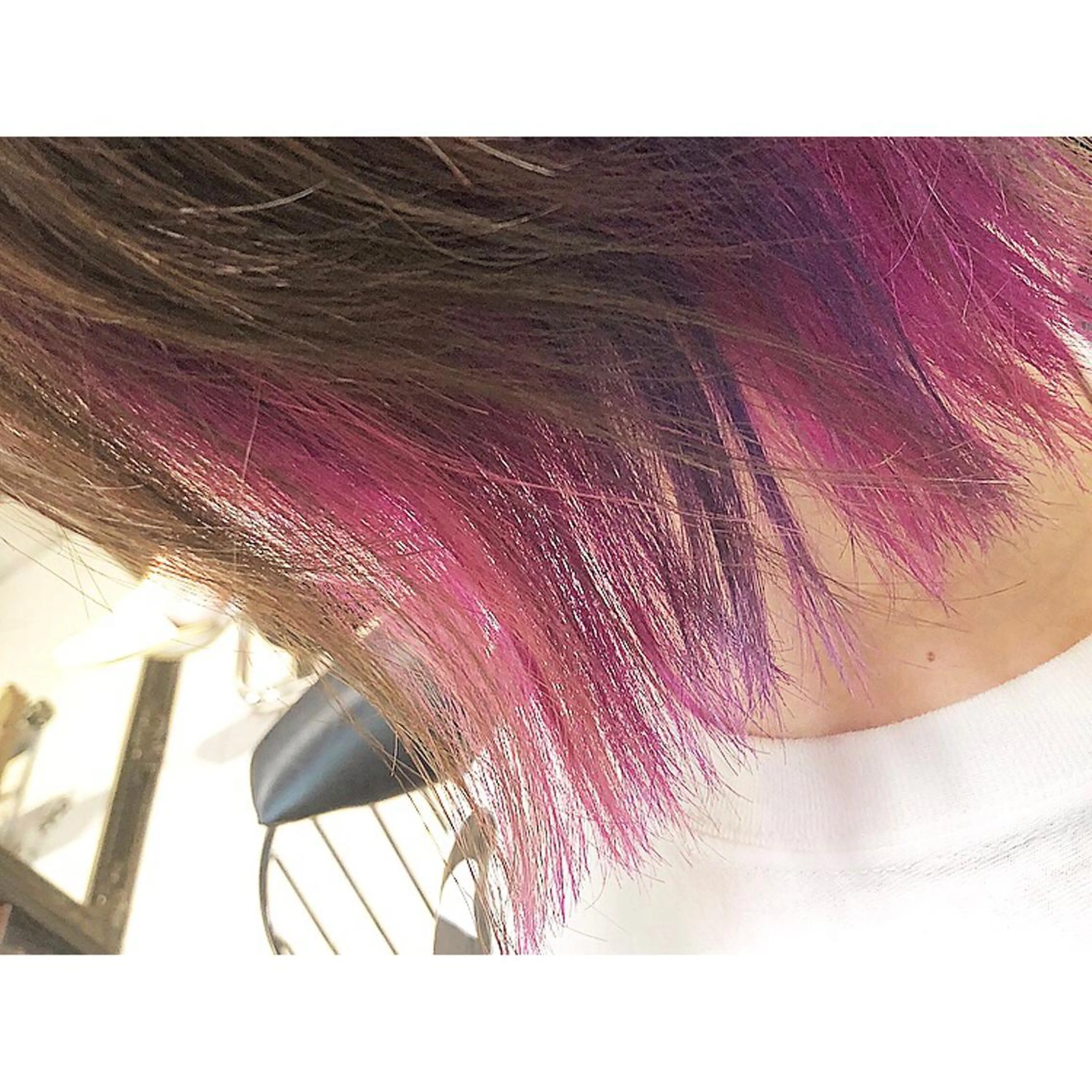 ショート カラー インナーカラー ピンクカラー パープルカラー Blue所属・透明感カラー 🫰🏻💗 高橋舞のその他イメージ