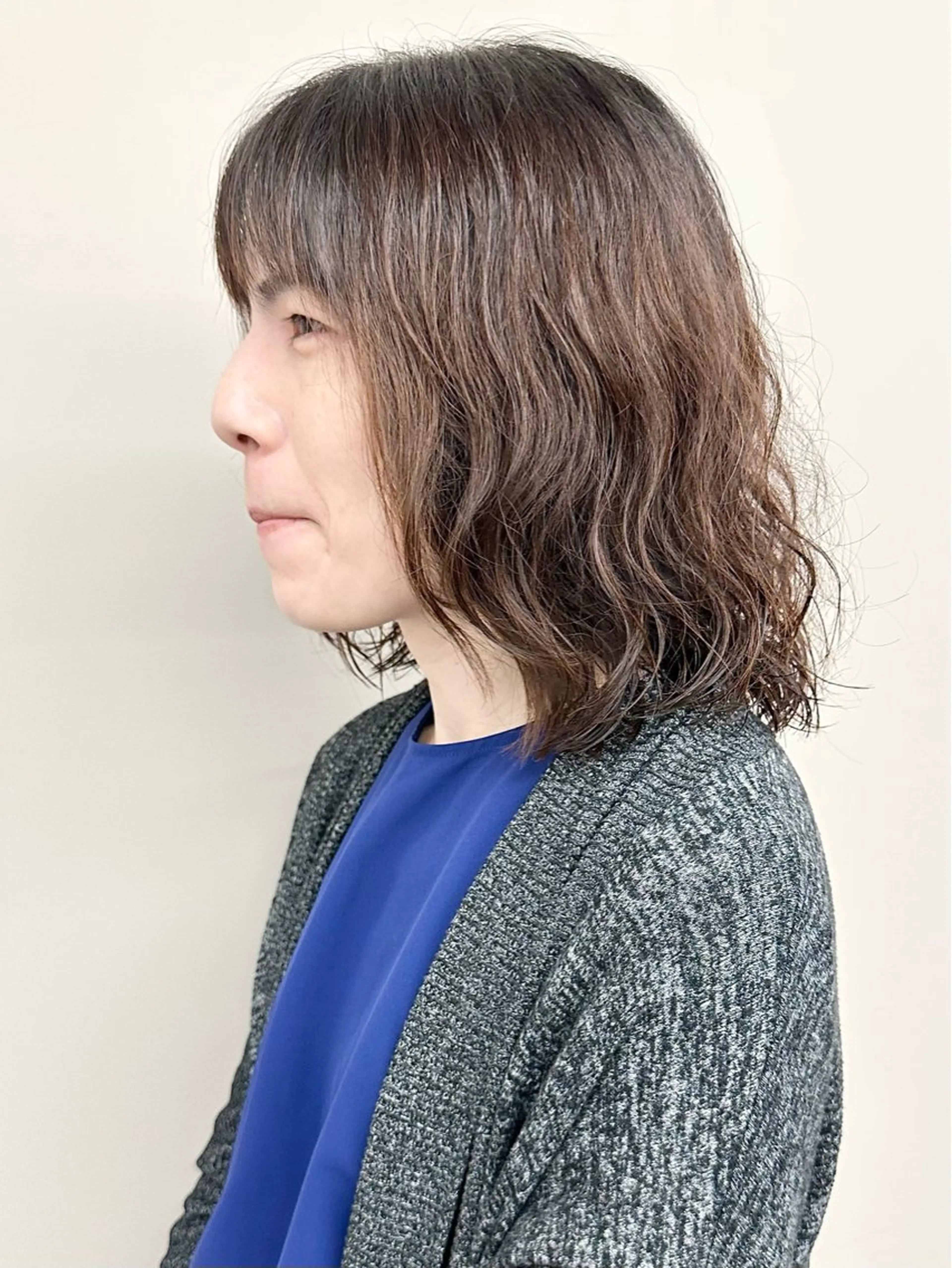 ショート パーマ カット パーマ とうい/くせ毛/ ショート/丸みボブのヘアスタイル