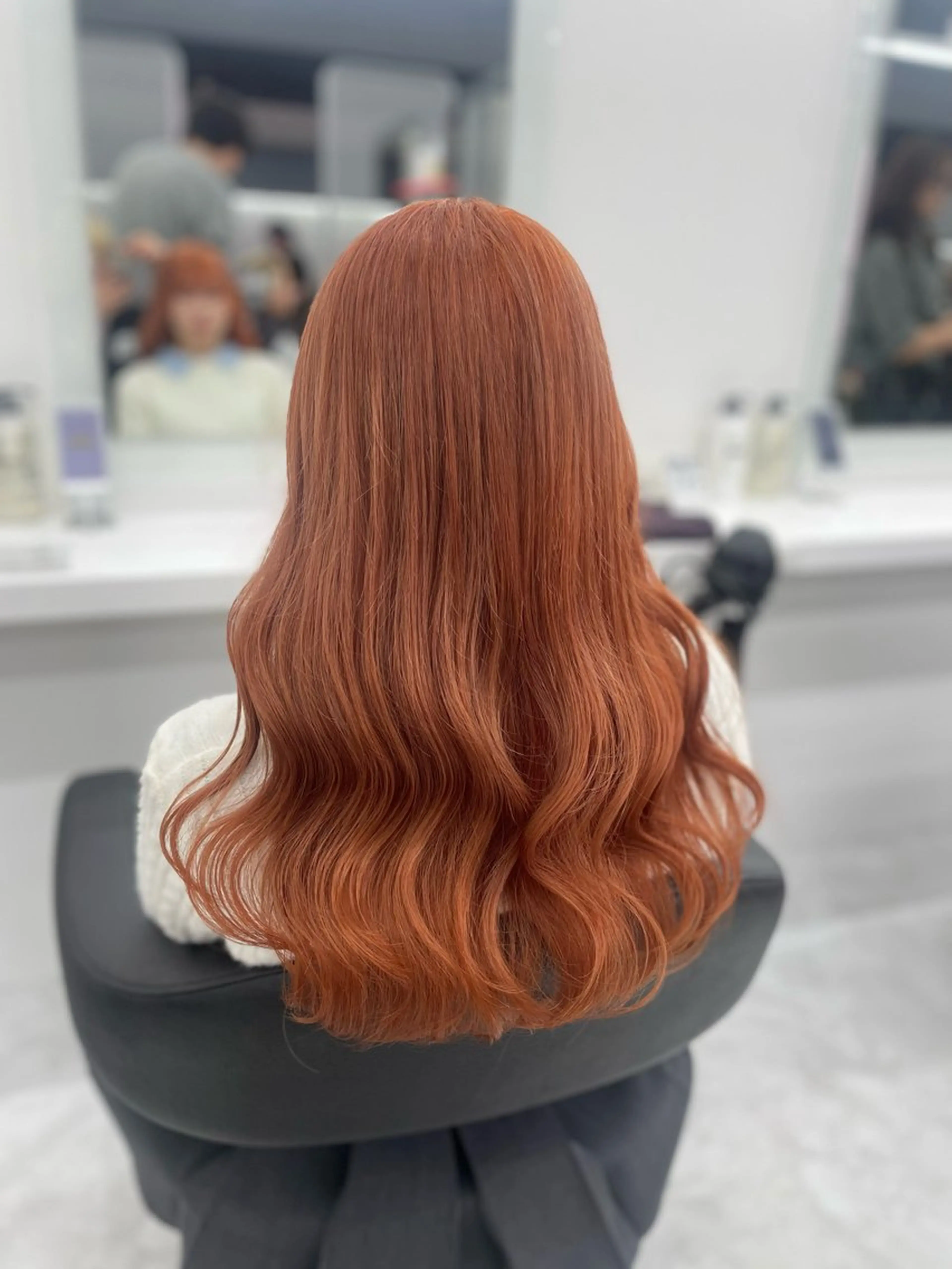 ロング カラー ヘアカラー トリートメント ヘアセット ダブルカラー特化💖 韓国ヘア💖りくのヘアスタイル