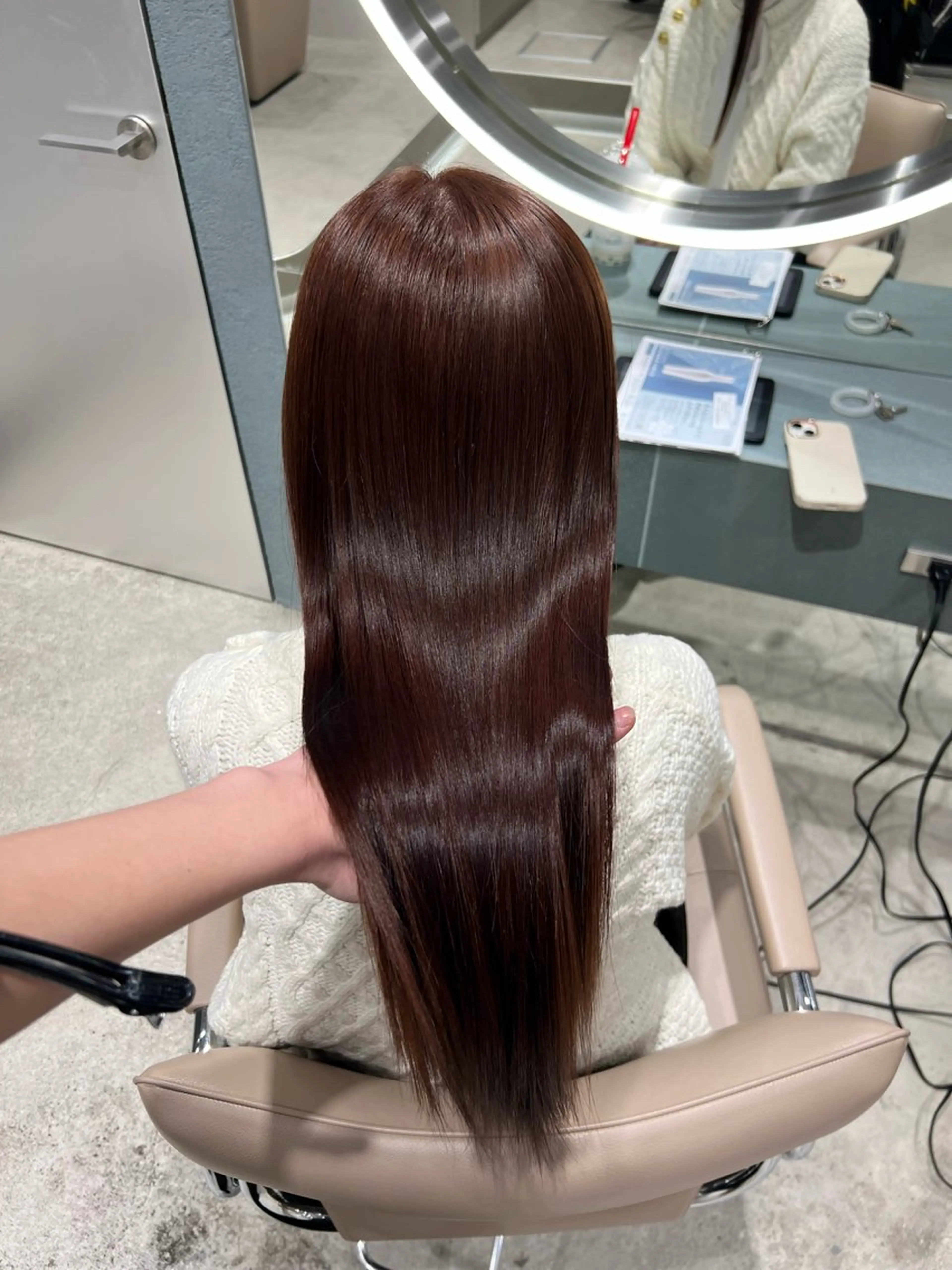 ミディアム カラー ヘアカラー トリートメント ✨髪質改善 縮毛矯正 艶髪 立川 コウキ✨のヘアスタイル