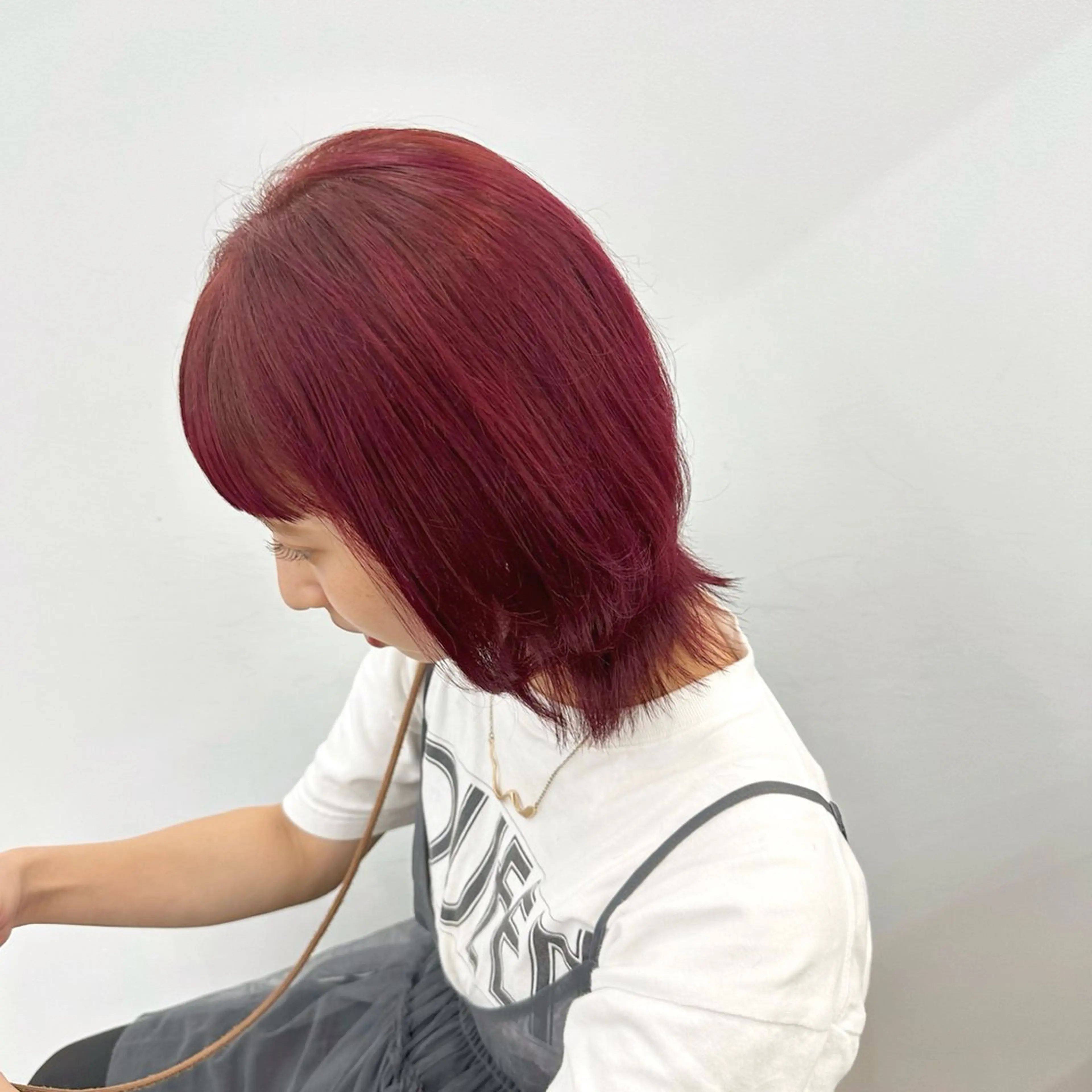 ミディアム カラー 顔まわりカット/艶髪 カラー✨けいとのヘアスタイル