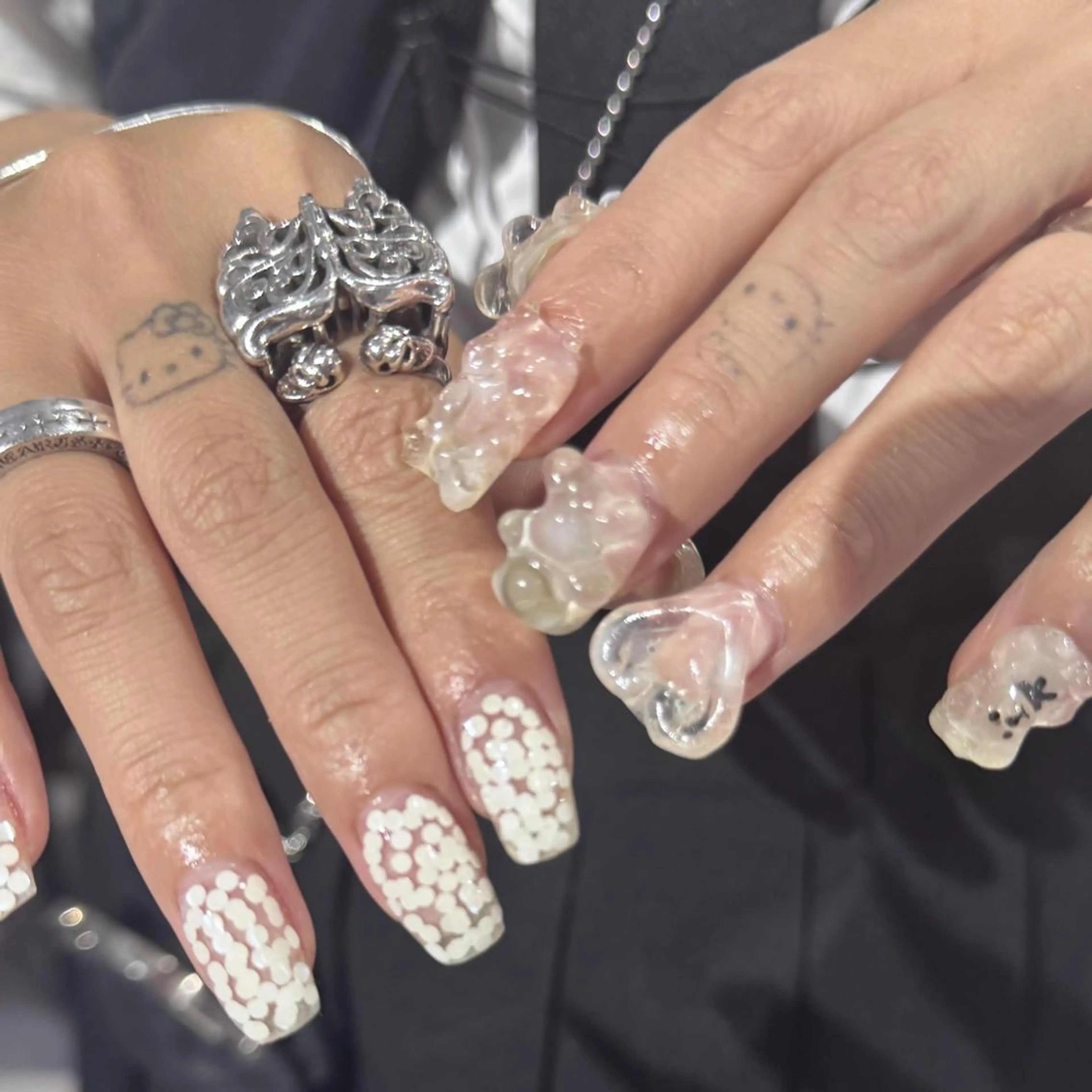 ショート ハンドネイル フットネイル ゆびノさき 天王寺のネイルデザイン