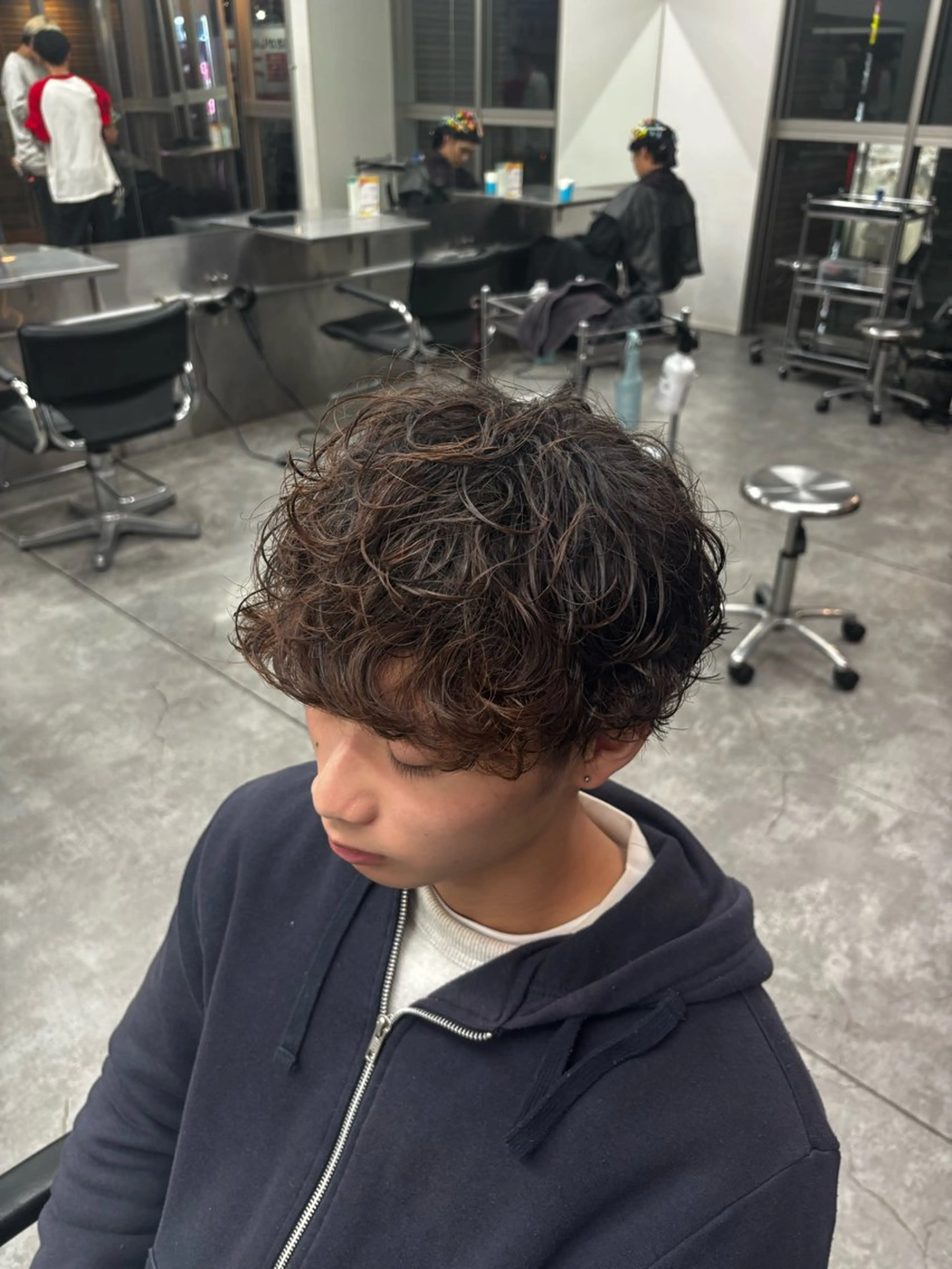 パーマ メンズ カット パーマ メンズ特化✨️ 韓国風パーマ🔥一八のヘアスタイル