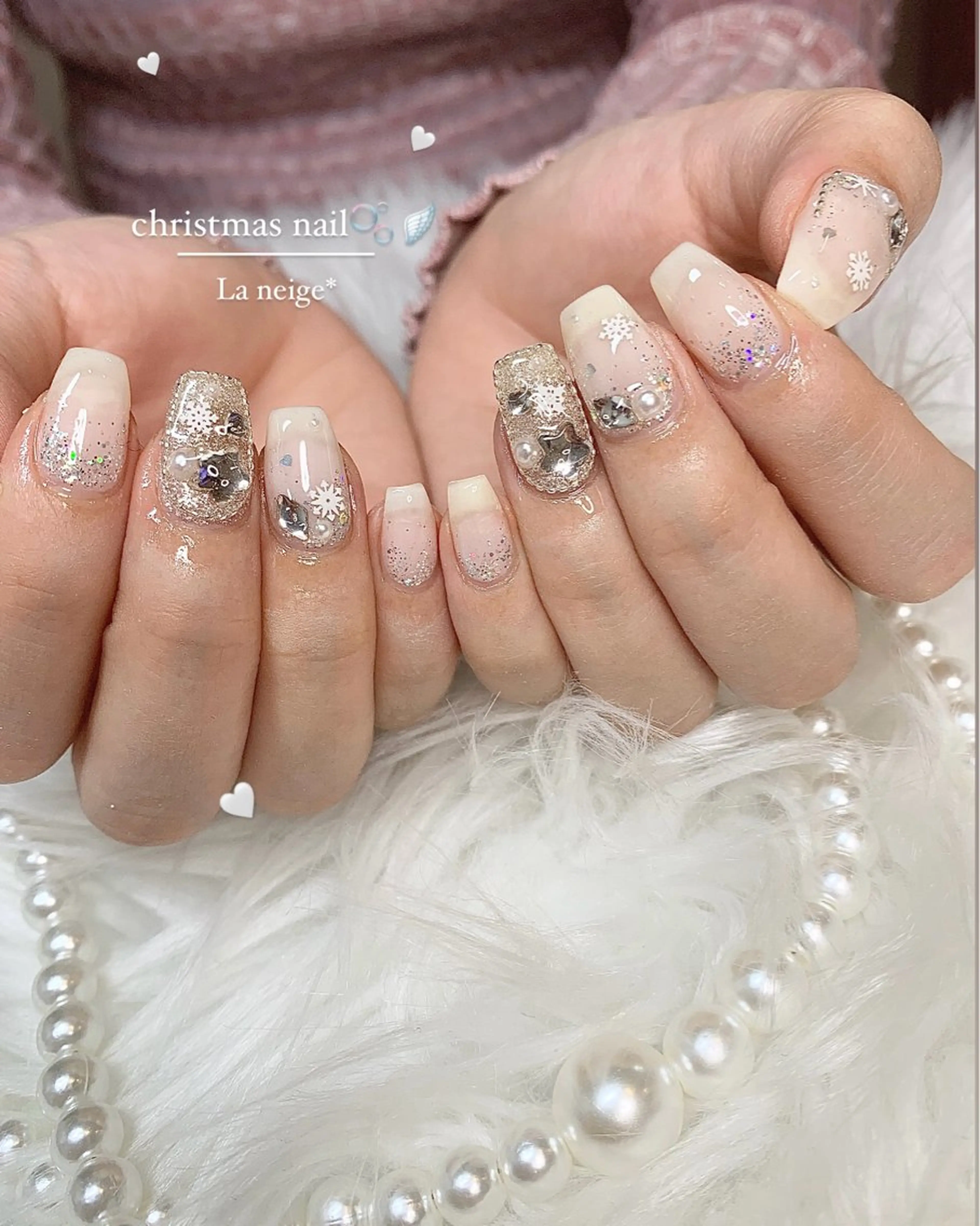 ネイル ハンドネイル La neige* yuki 🥯🍑のネイルデザイン