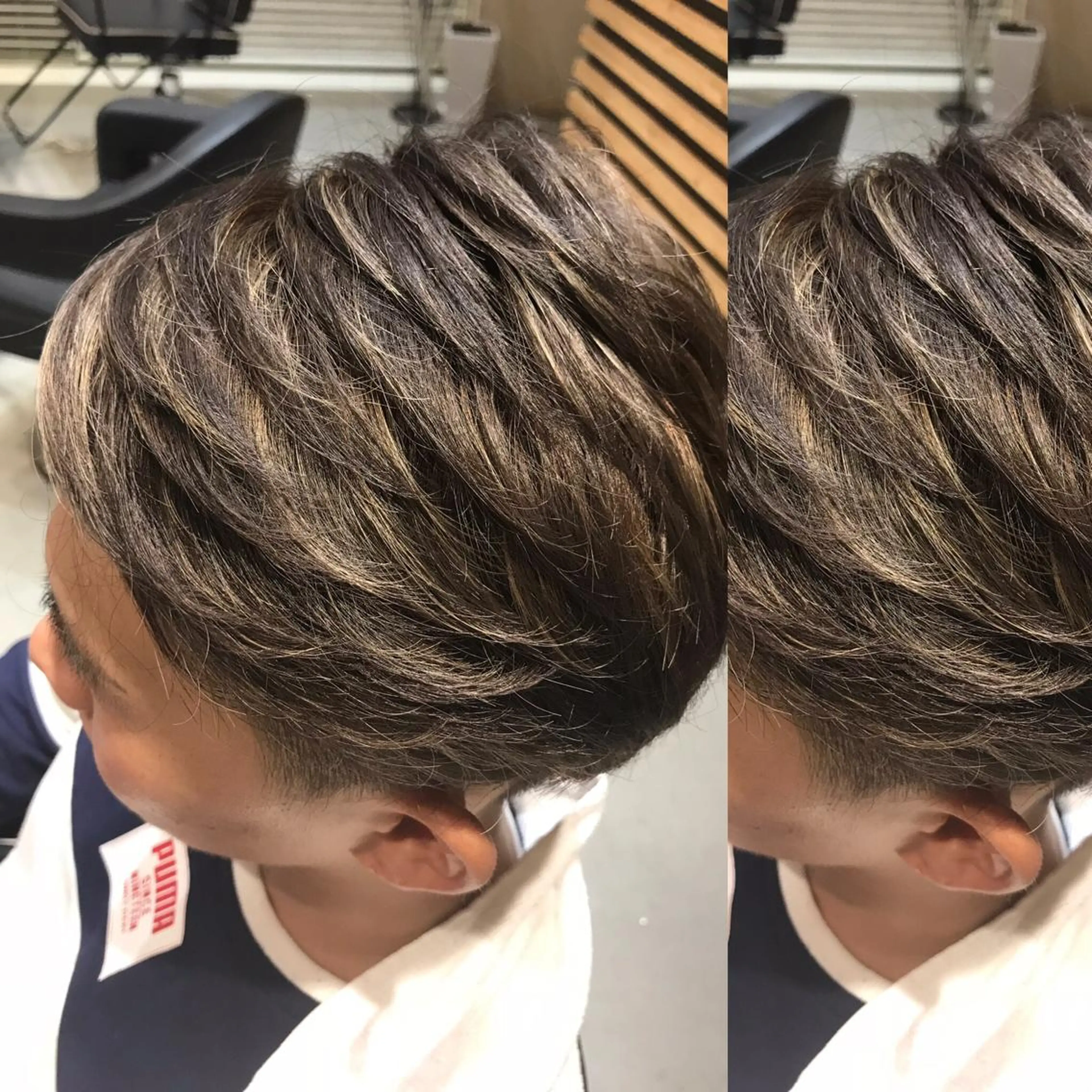 ショート カラー メンズ メンズハイライト ハイライトカラー ハイライト ヘアカラー 大久保 隆蔵のヘアスタイル