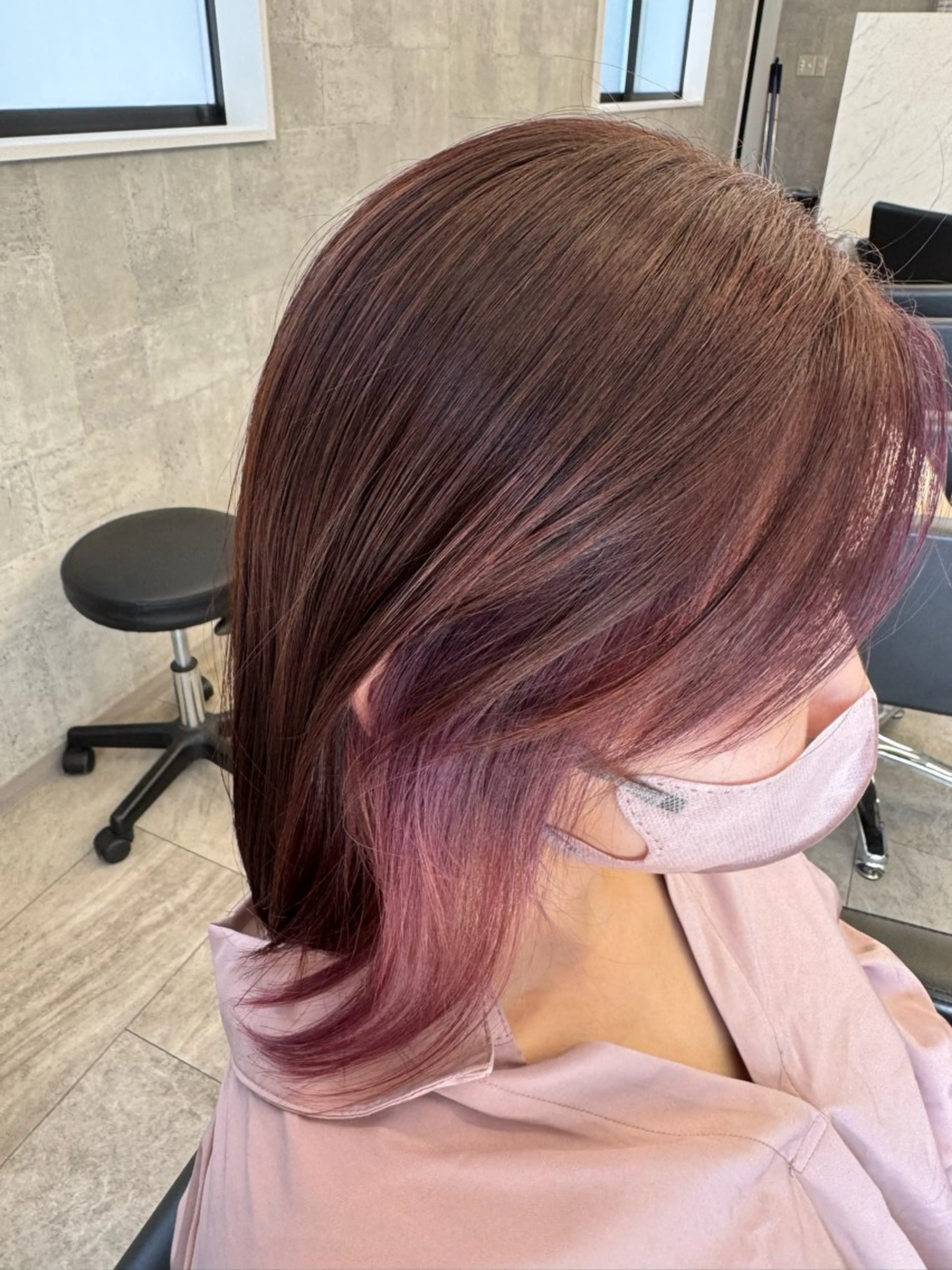 ミディアム ヘアカラー トリートメント SKILL石岡本店所属・ՏKIᒪᒪ石岡店 本田のヘアスタイル