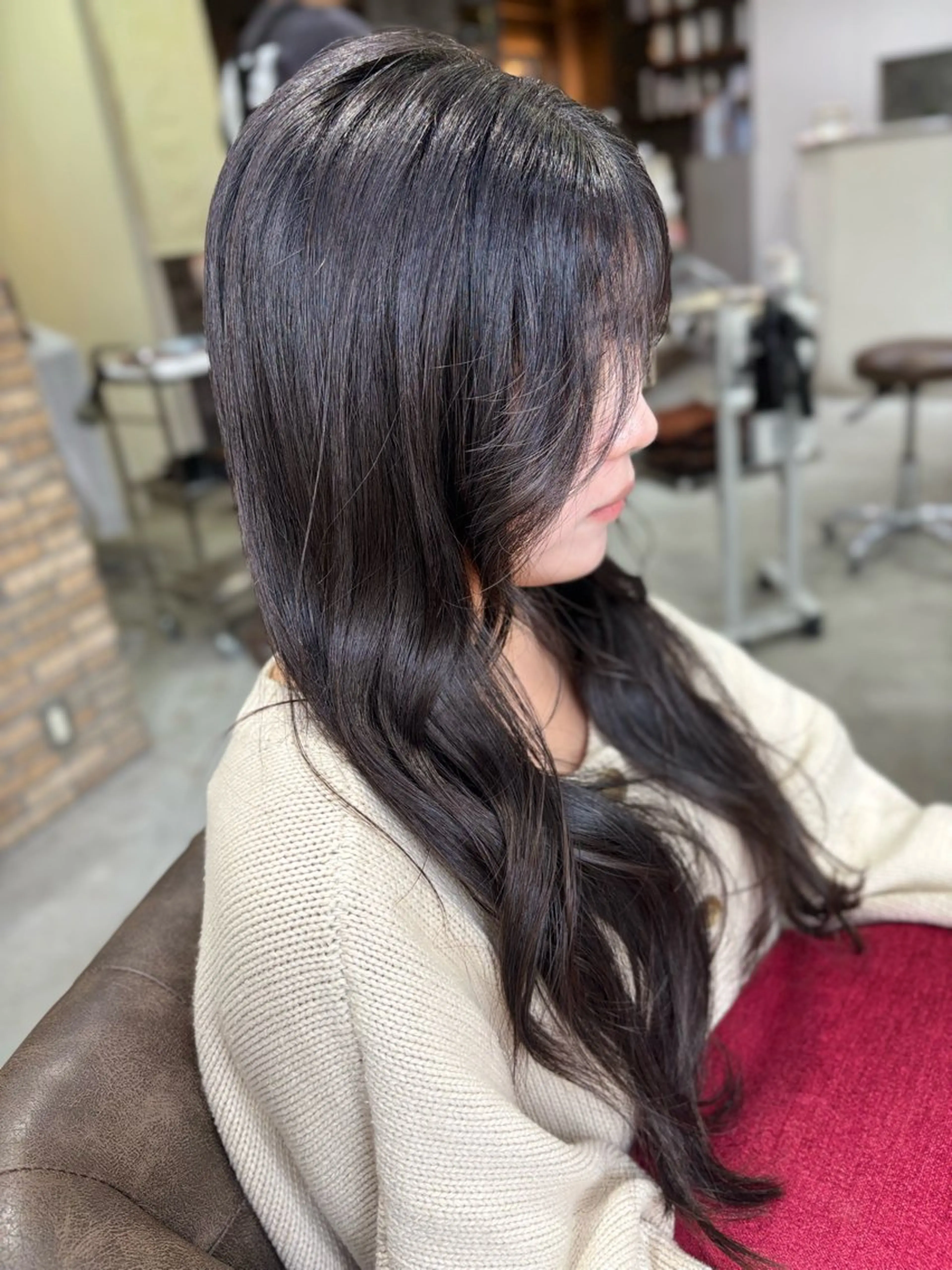 ロング パーマ ショート・パーマ・デ ザインカラー/むつみのヘアスタイル