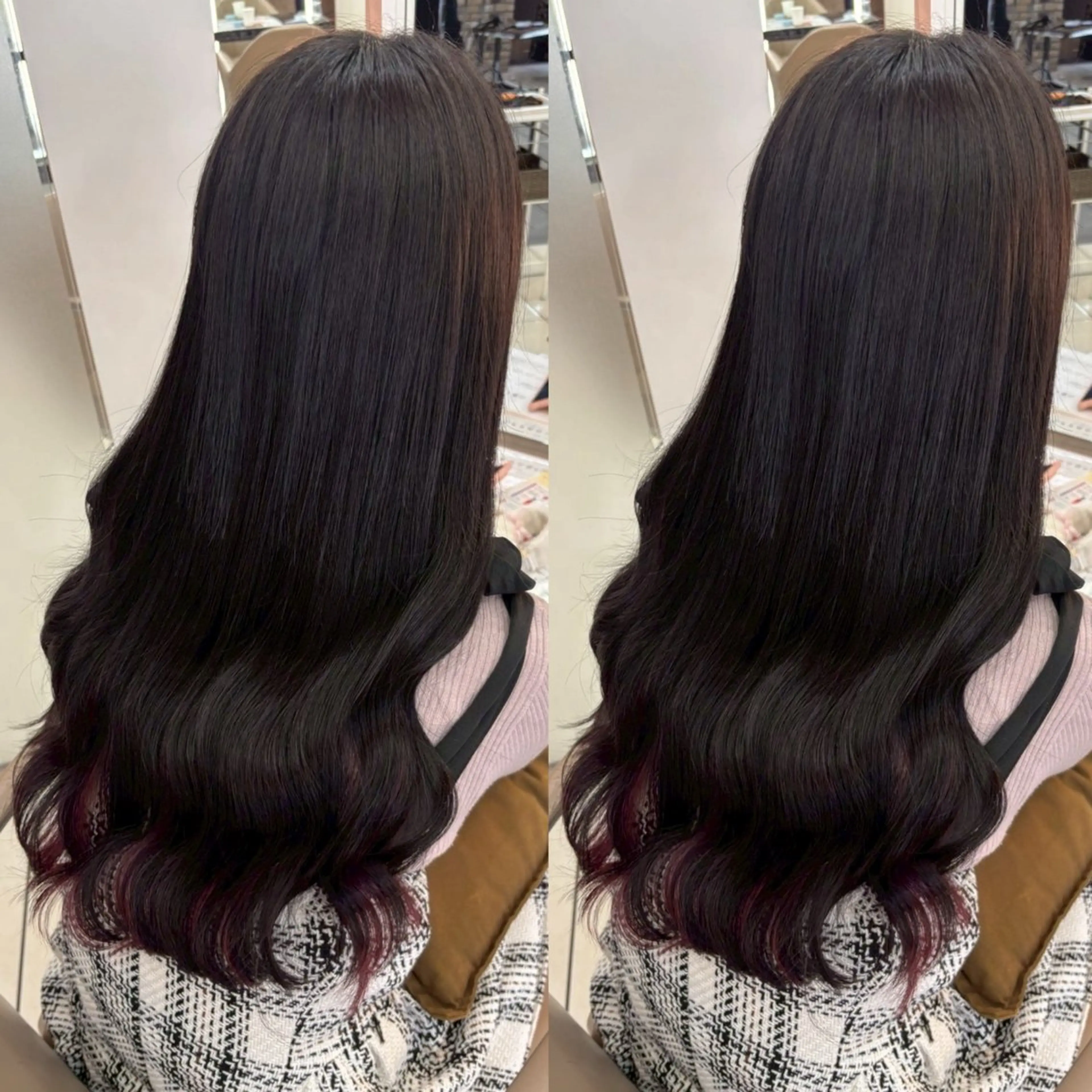 ロング ヘアアレンジ シールエクステ エクステ エクステ🎀艶カラー ✨しぇる🌙のヘアスタイル