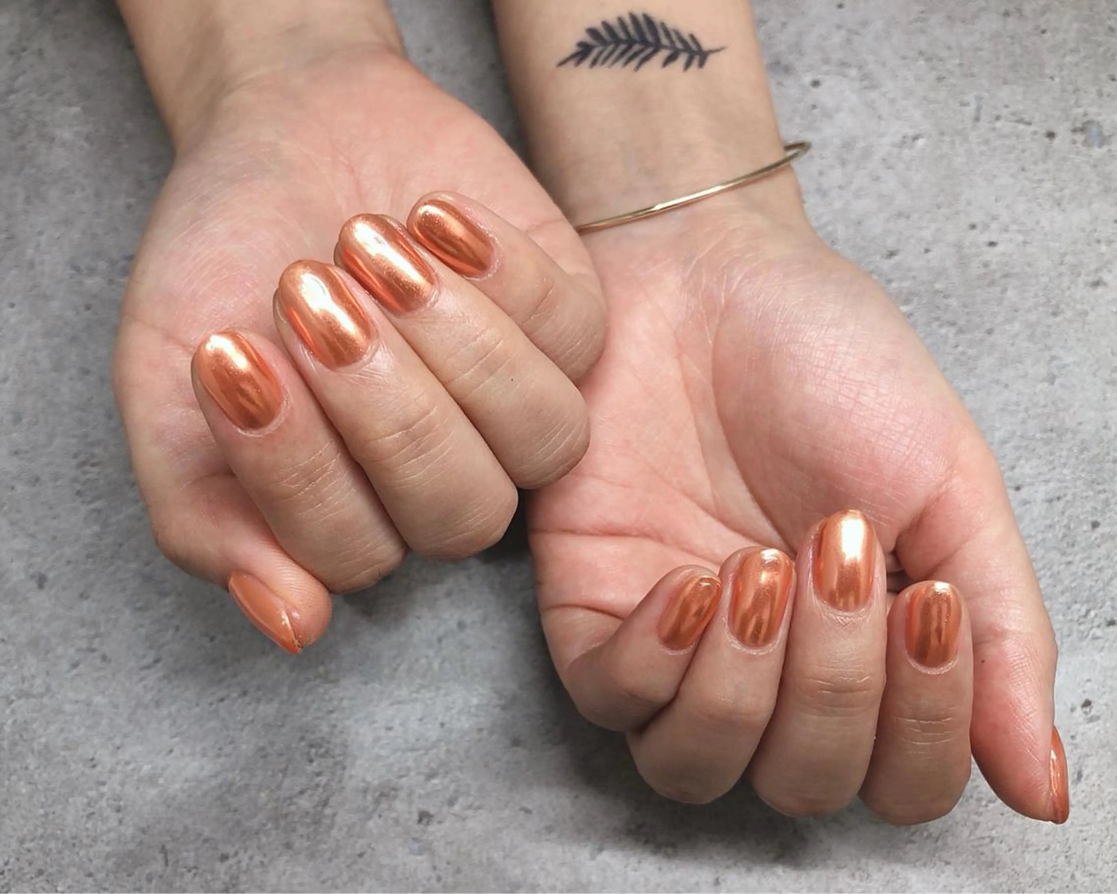 ネイル ミラーネイル オレンジ ハンドネイル nail heron所属・saki_ nail heronのその他イメージ