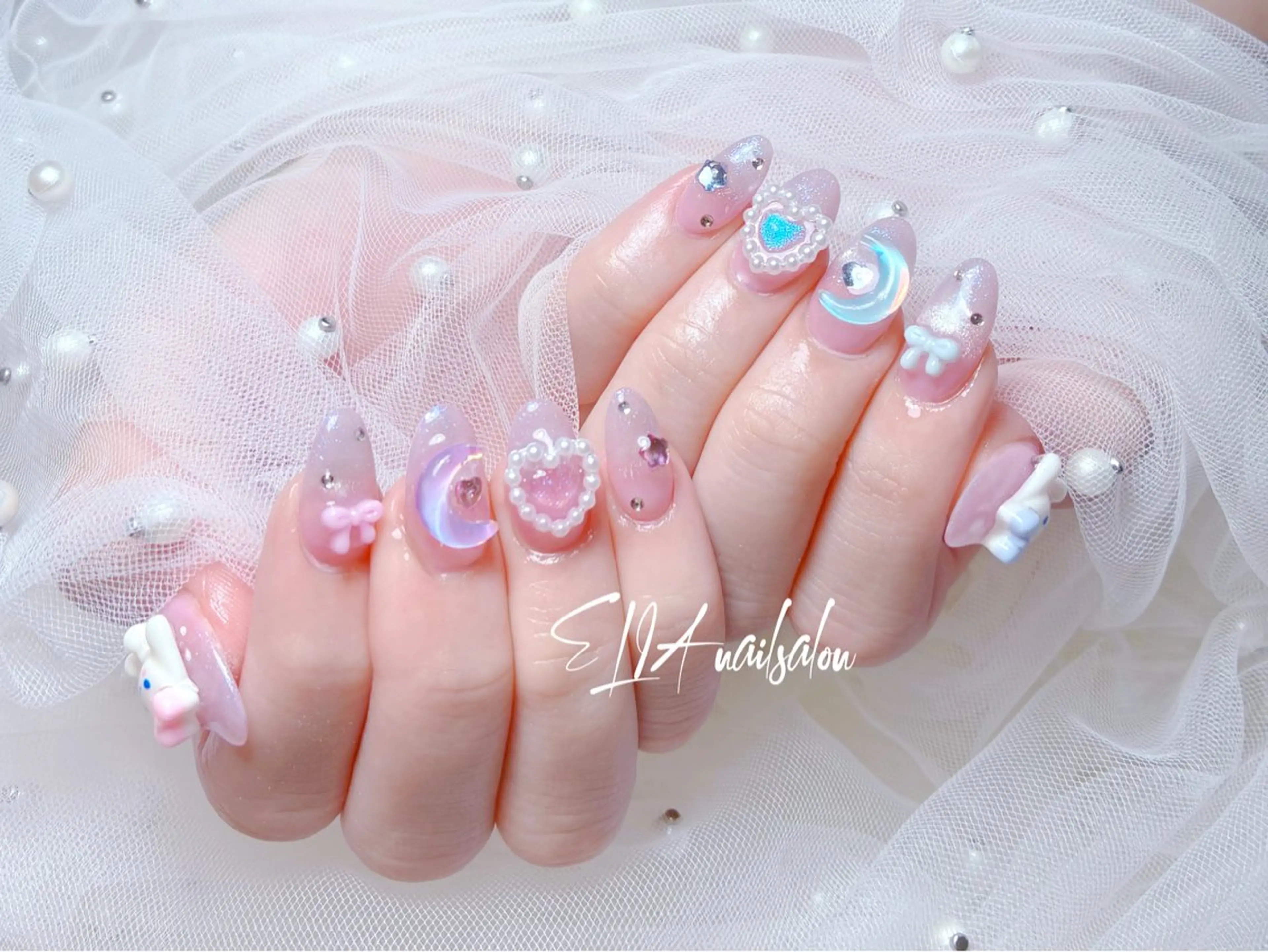 ミディアム ハンドネイル ハンドケア ELIA【エリア】 nailsalonのネイルデザイン