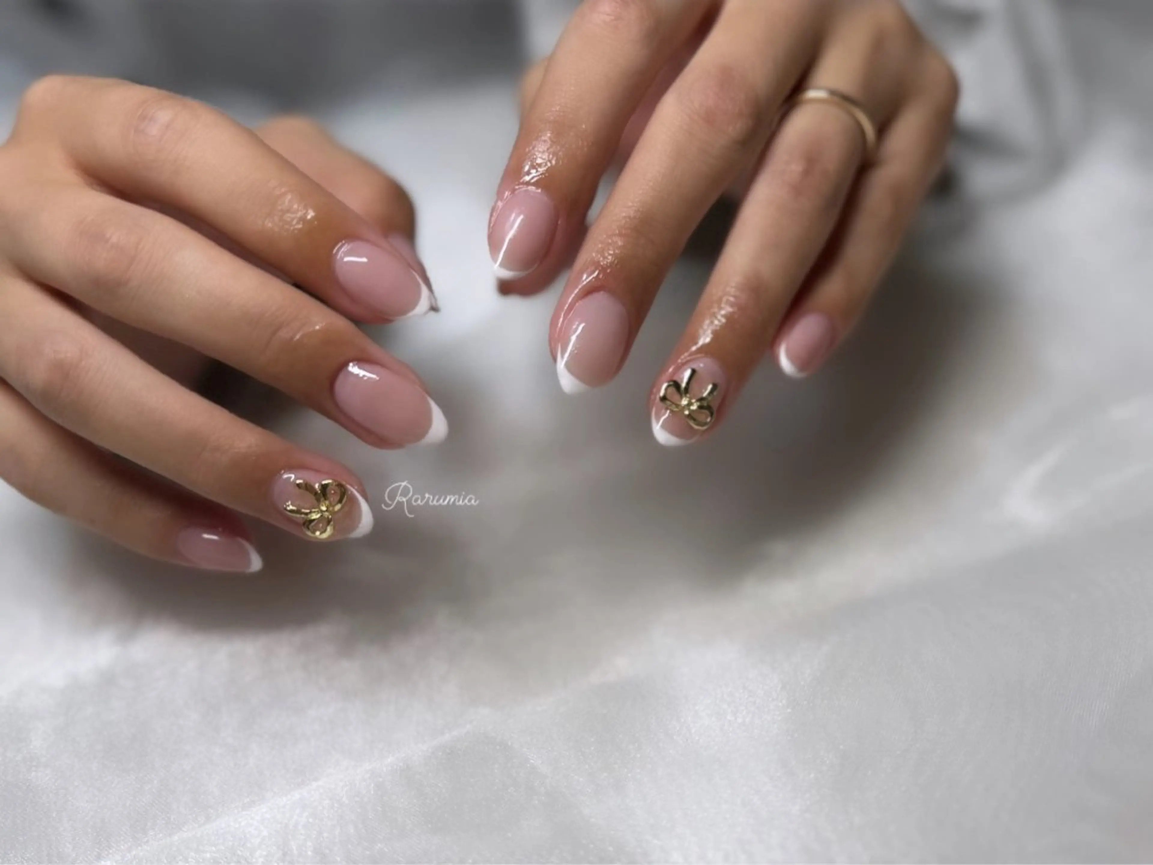ネイル フレンチネイル ハンドネイル Rarumia miiのネイルデザイン