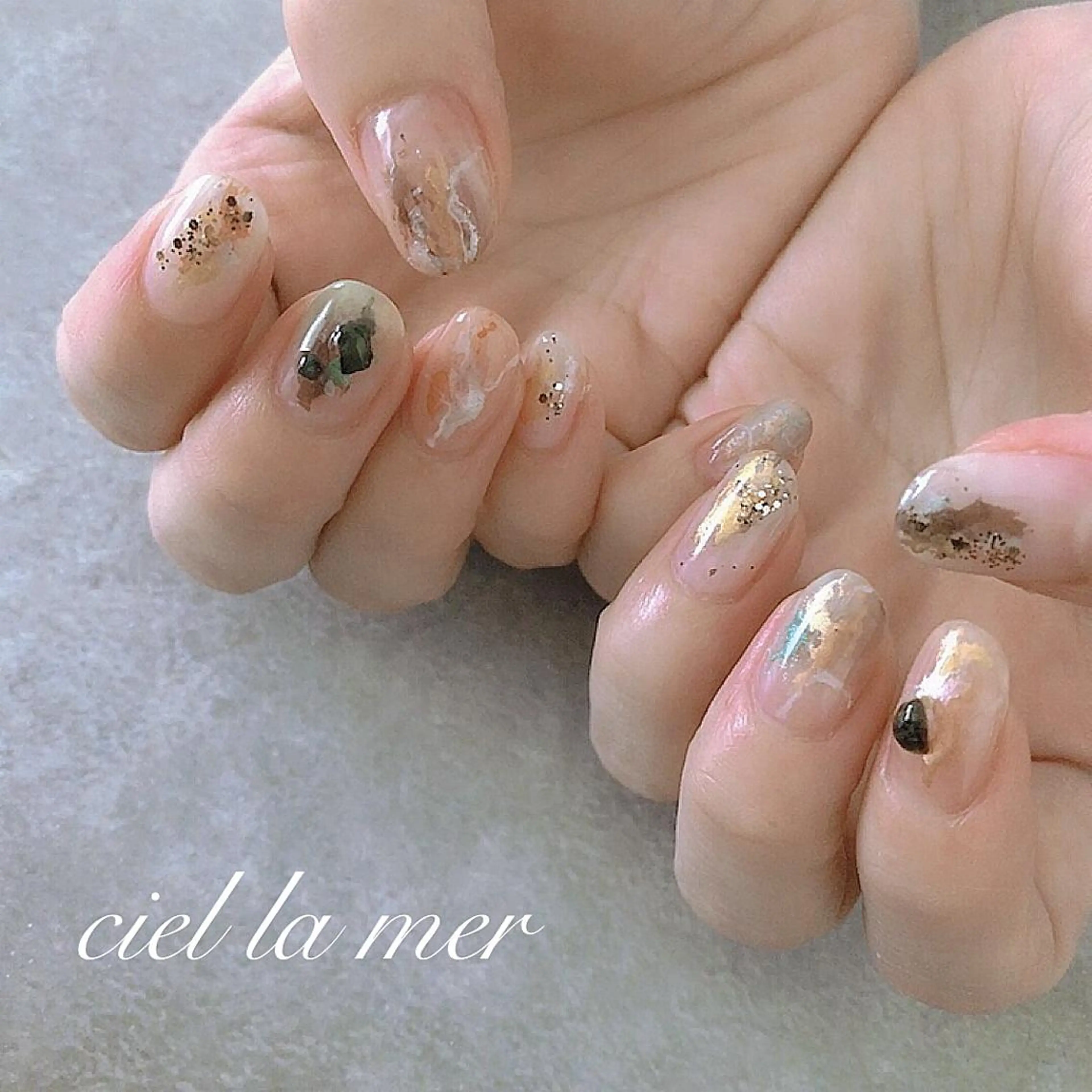 ネイル ハンドネイル フットネイル ciel la merのネイルデザイン