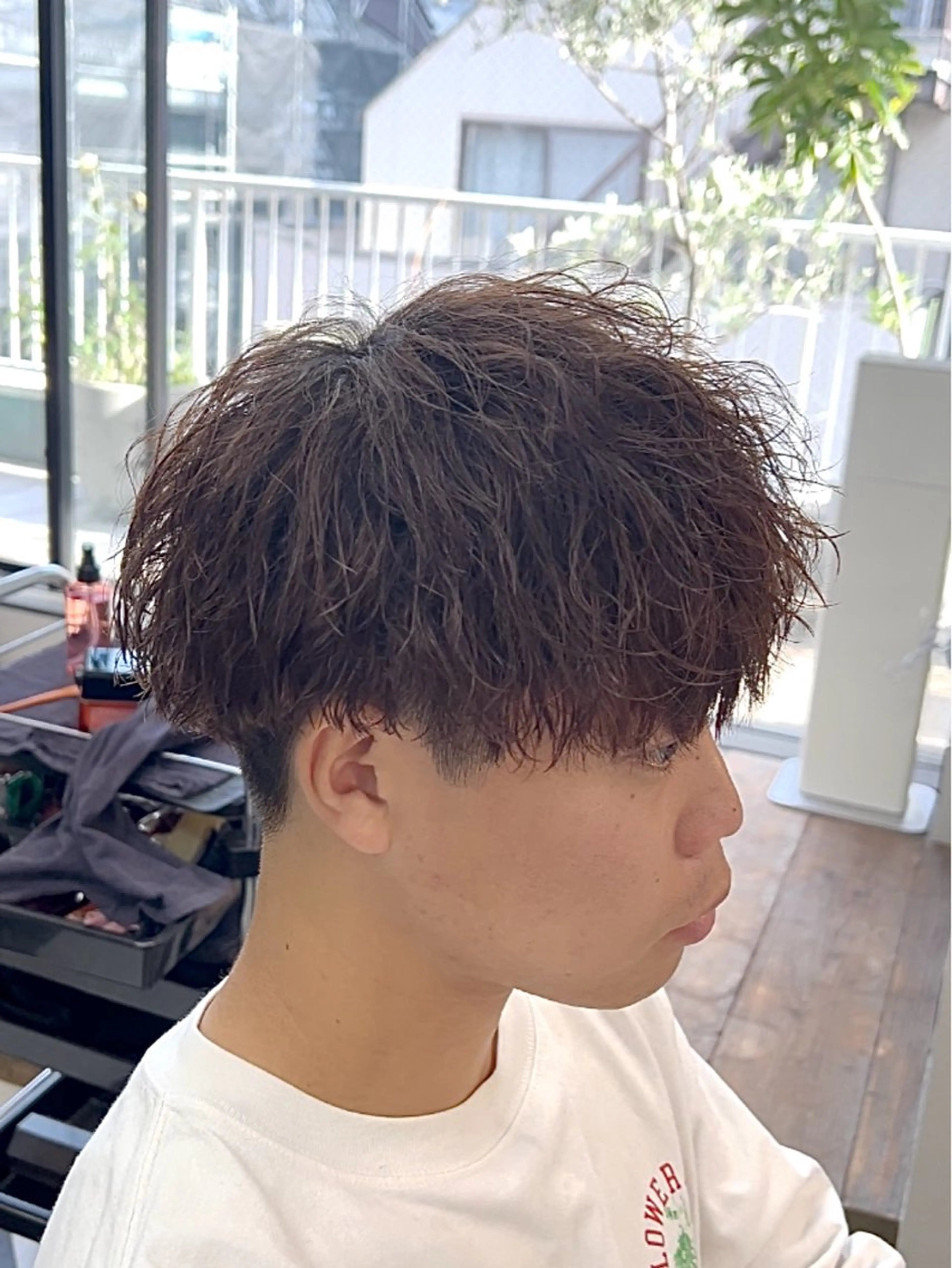 パーマ メンズ メンズブリーチ メンズパーマ スパイラルパーマ 伊藤 陸のヘアスタイル
