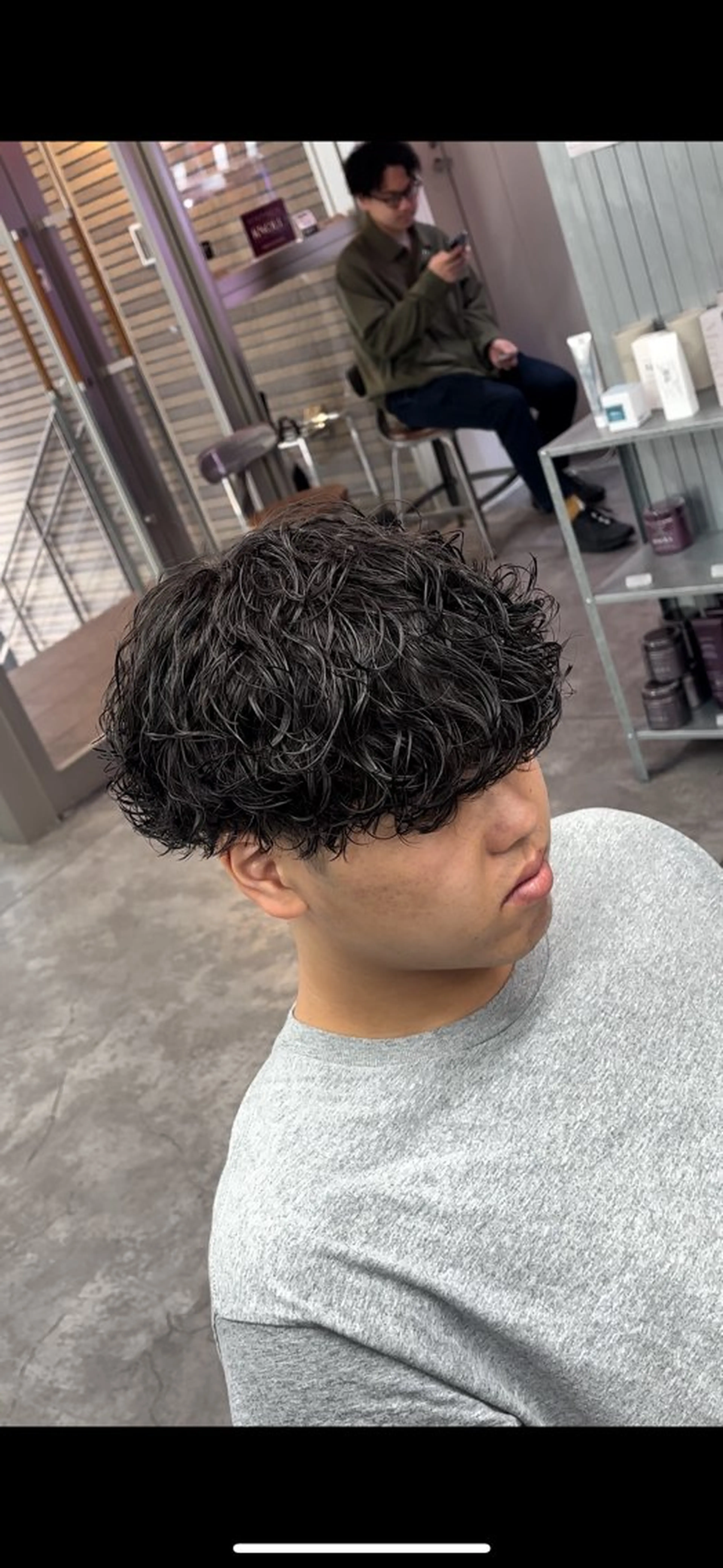 ショート パーマ メンズ カット パーマ ヘアセット メンズ/パーマ特化/ 町田/naokiのヘアスタイル