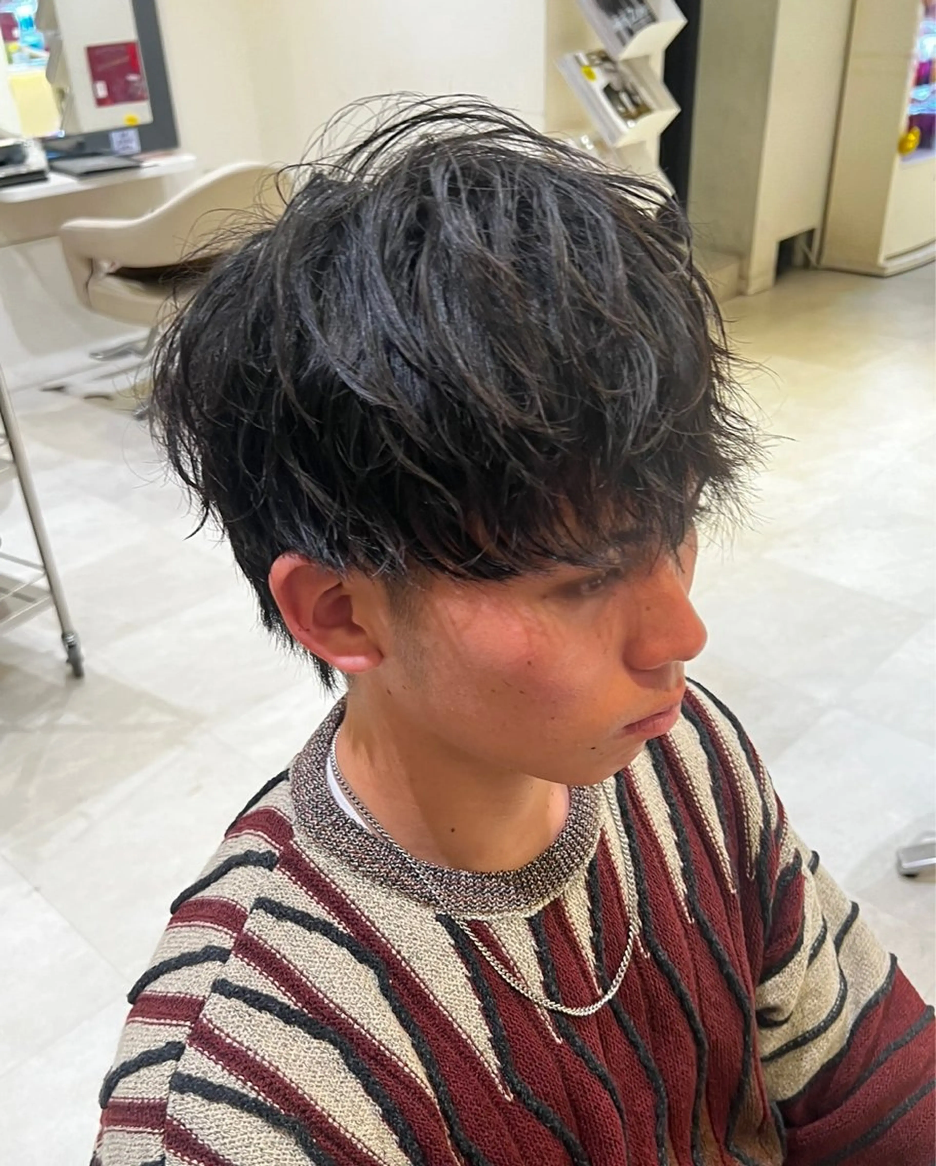 ショート パーマ メンズ メンズパーマ特化型 /京橋/栗野京弥のヘアスタイル