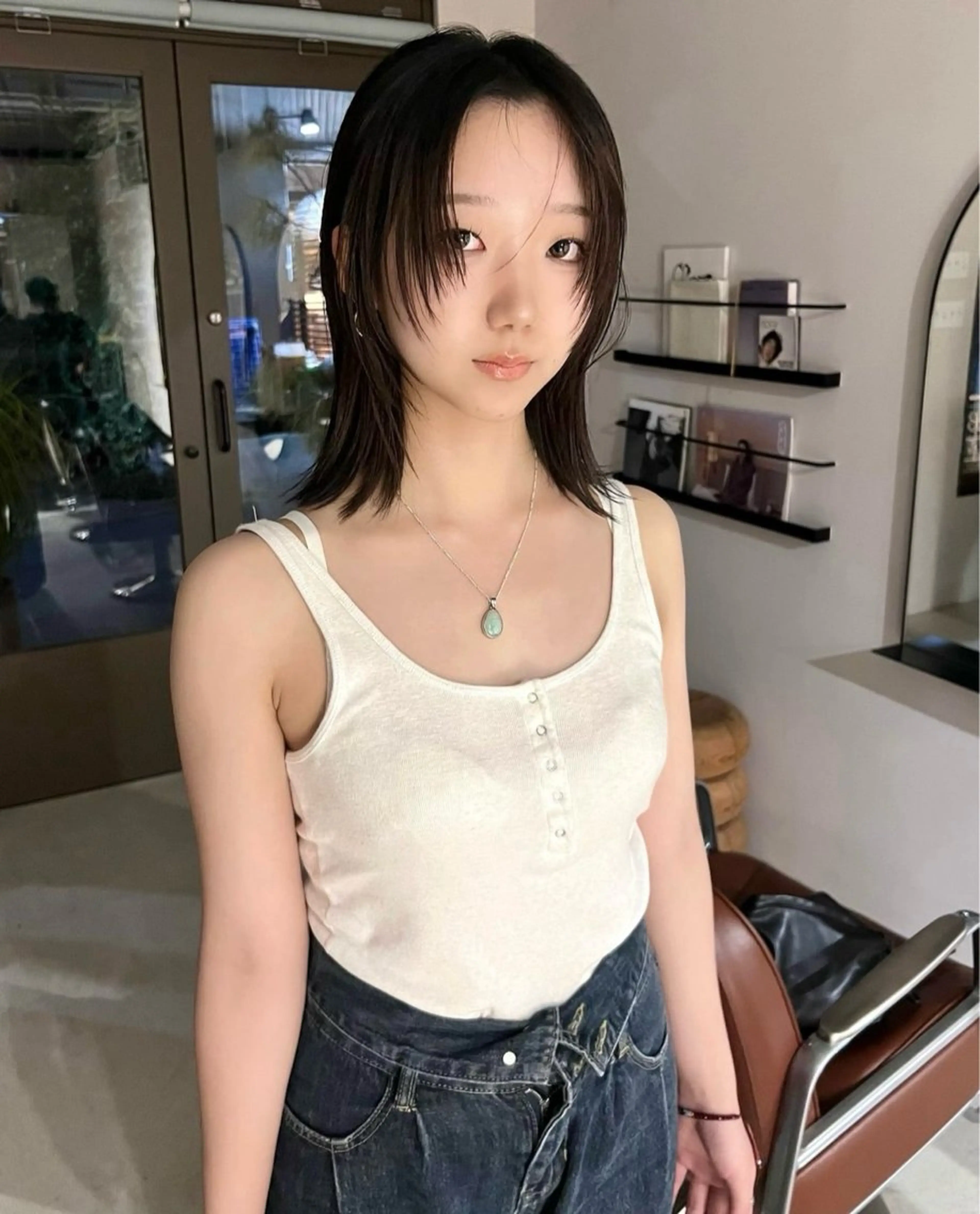 ミディアム ミディアムレイヤー レイヤーカット 丹治 一輝のヘアスタイル