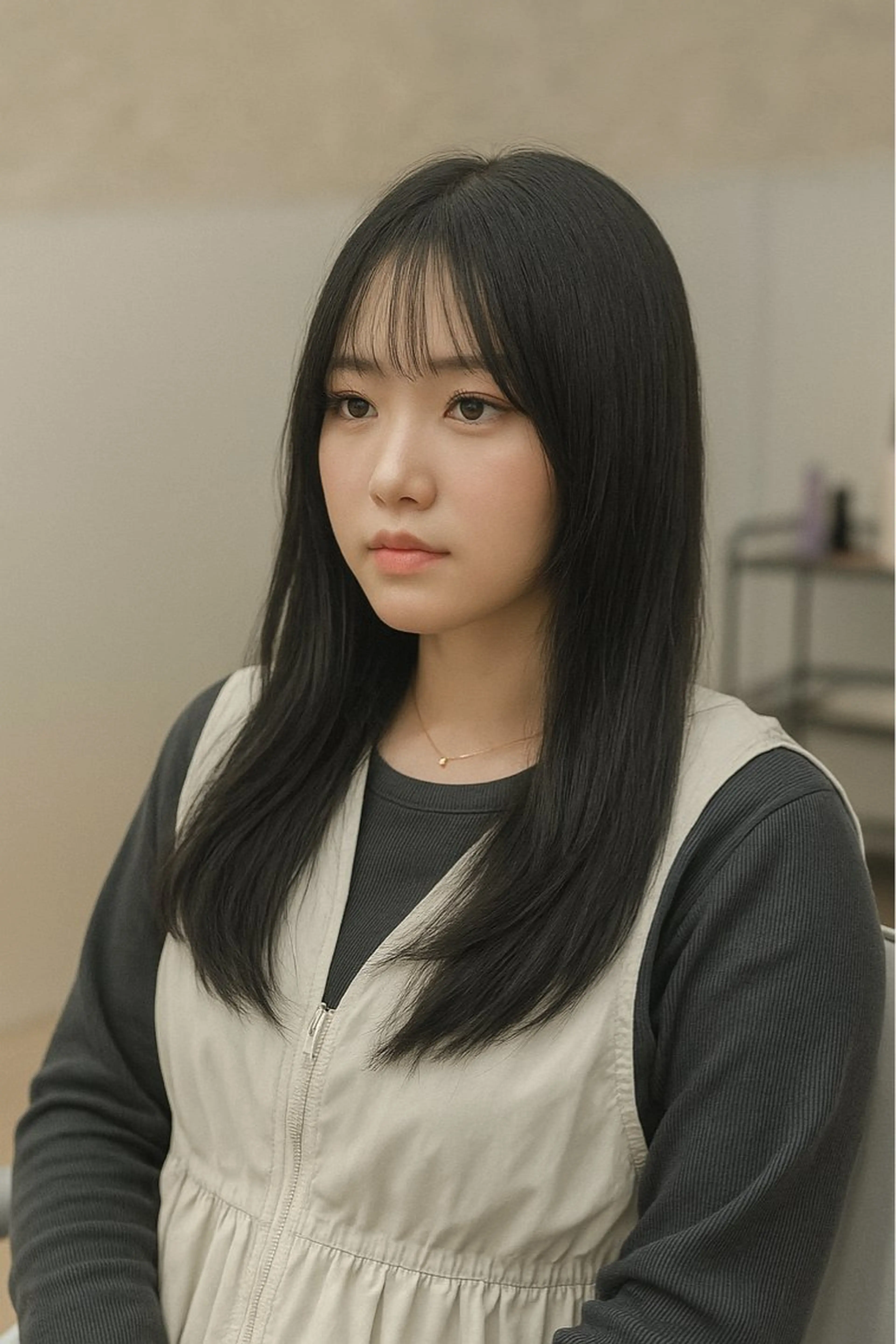 セミロング カット ヘアカラー ✨韓国ヘア✨ レイヤー✂️鎌倉楓麻のヘアスタイル