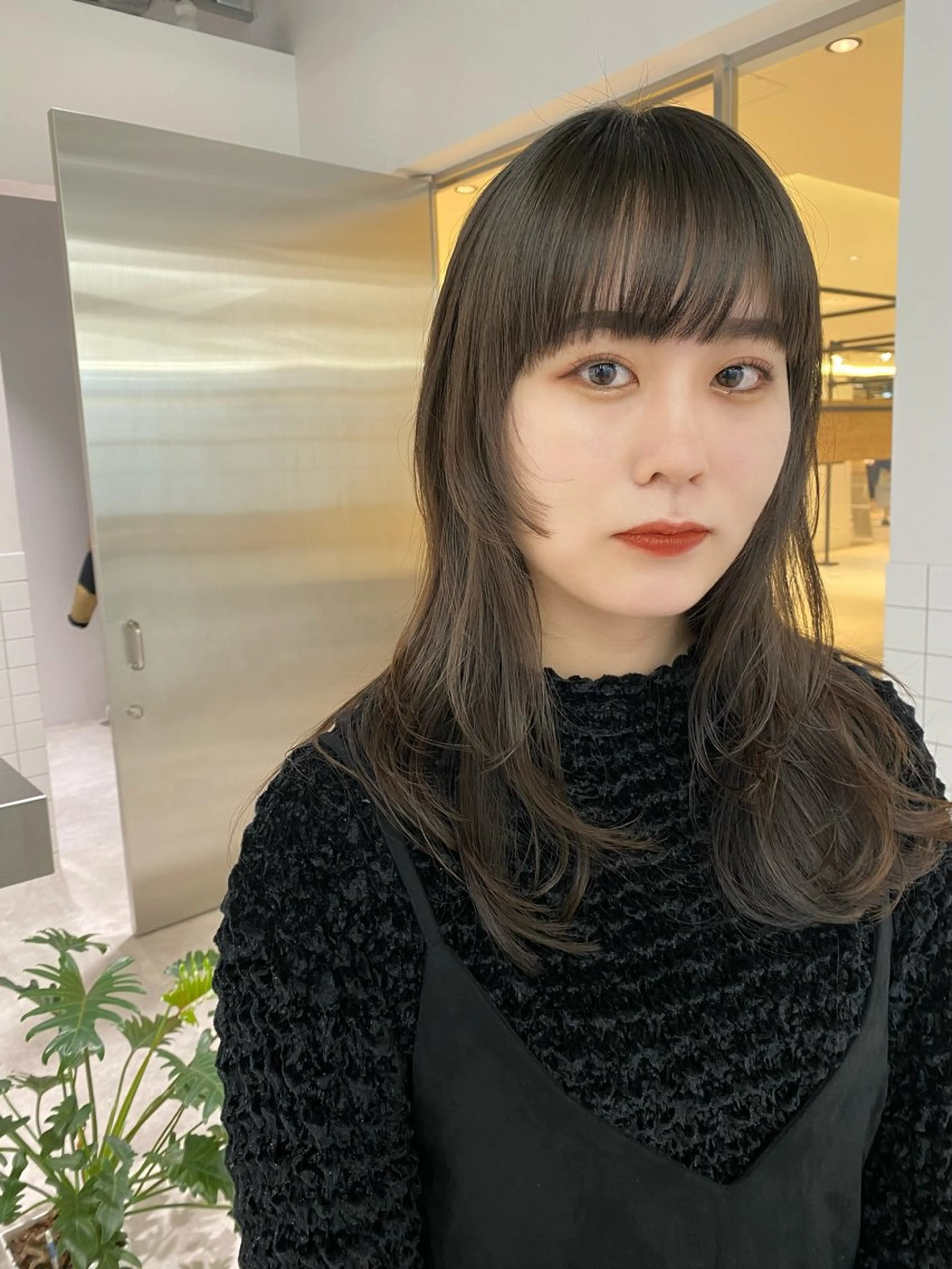 セミロング カラー カット トリートメント 似合わせカット レイヤーボブウルフのヘアスタイル