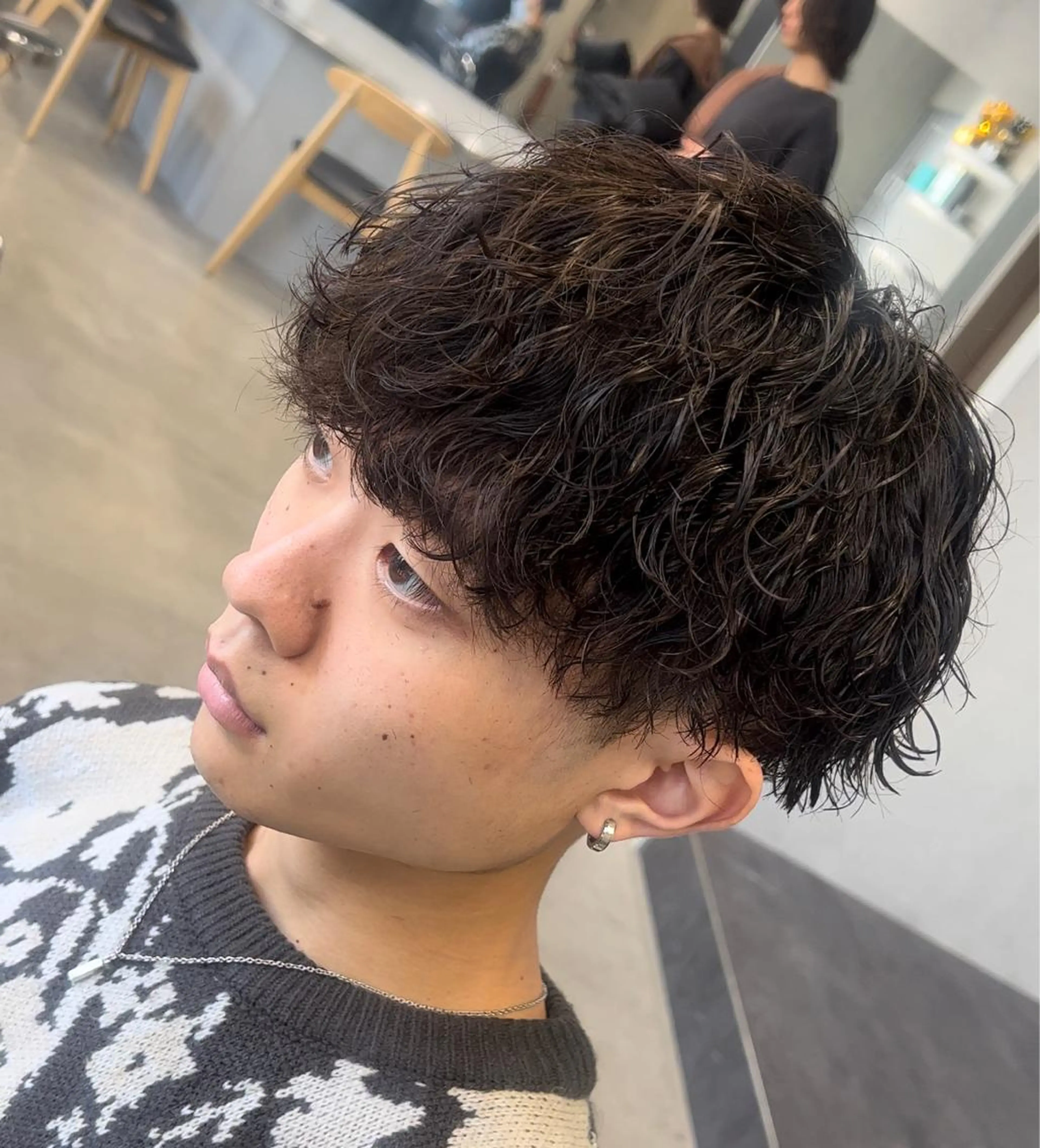 ショート パーマ メンズ メンズパーマ 波巻きパーマ 松下 友希 【fifth】のヘアスタイル