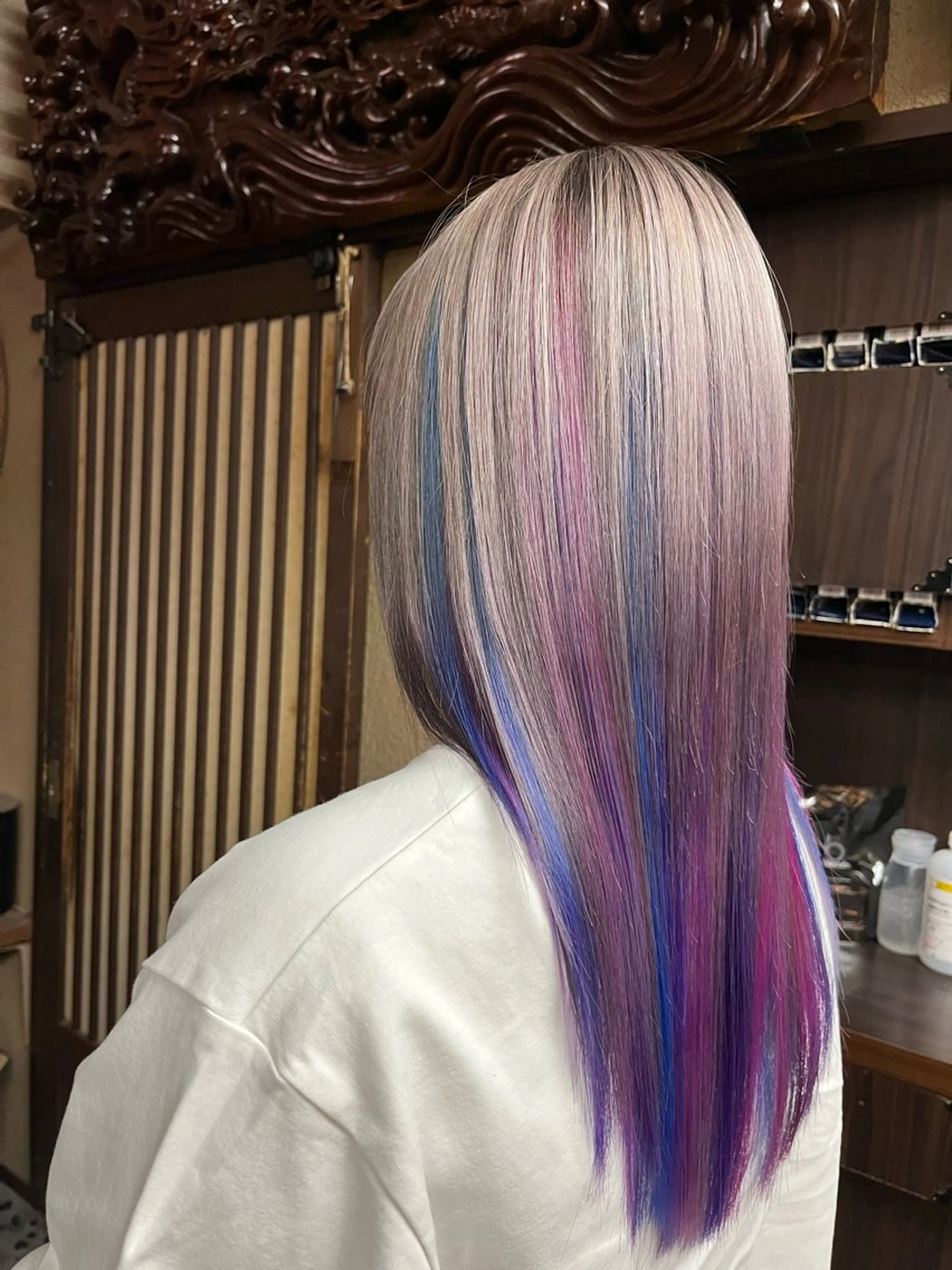 ミディアム カラー ミディアムパーマ バレイヤージュ ブリーチ ケアブリーチ ダブルカラー KAH所属・Koichi Satoのヘアスタイル