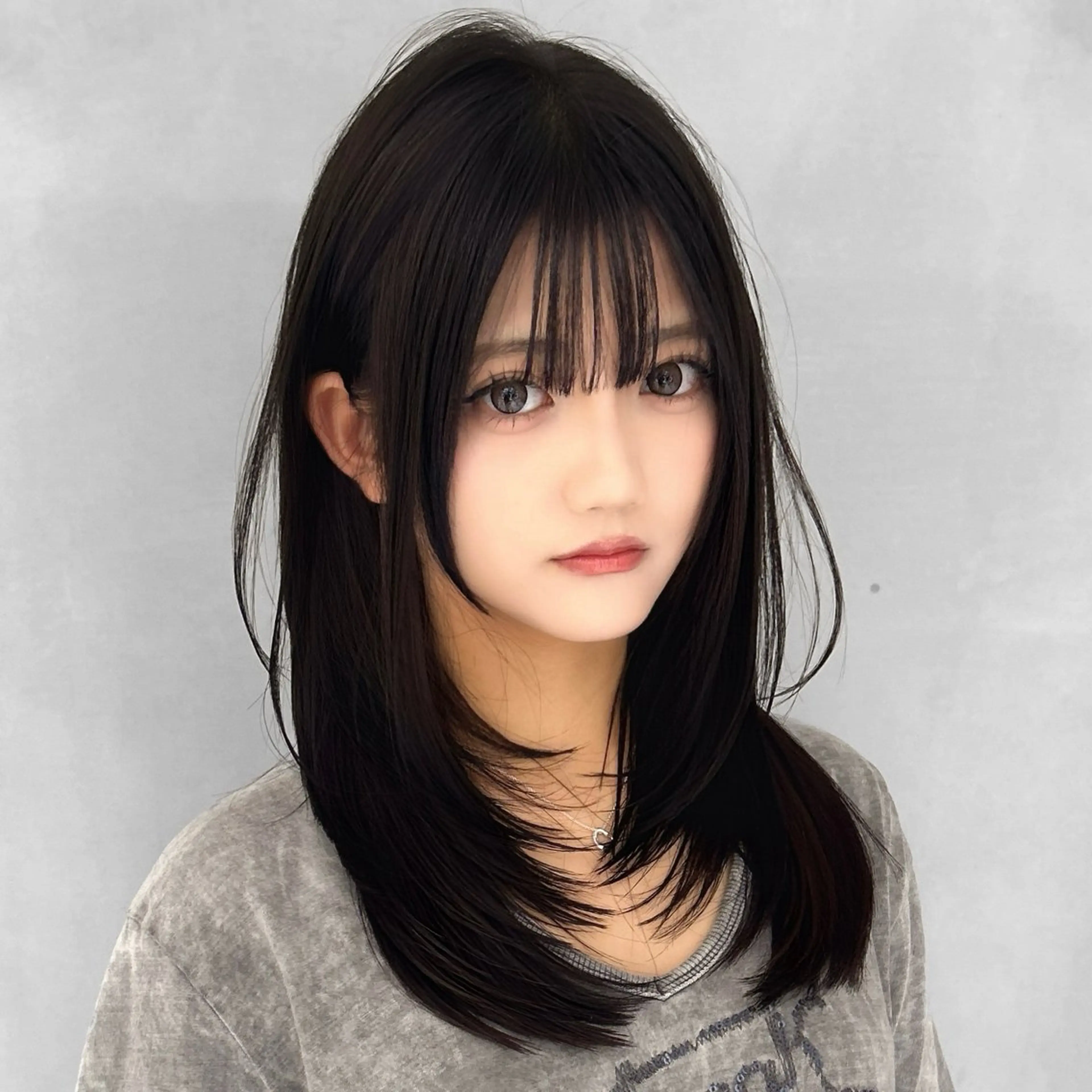 セミロング カラー レイヤーカット カット ヘアカラー 🥇KEN /レイヤー/艶カラーのヘアスタイル