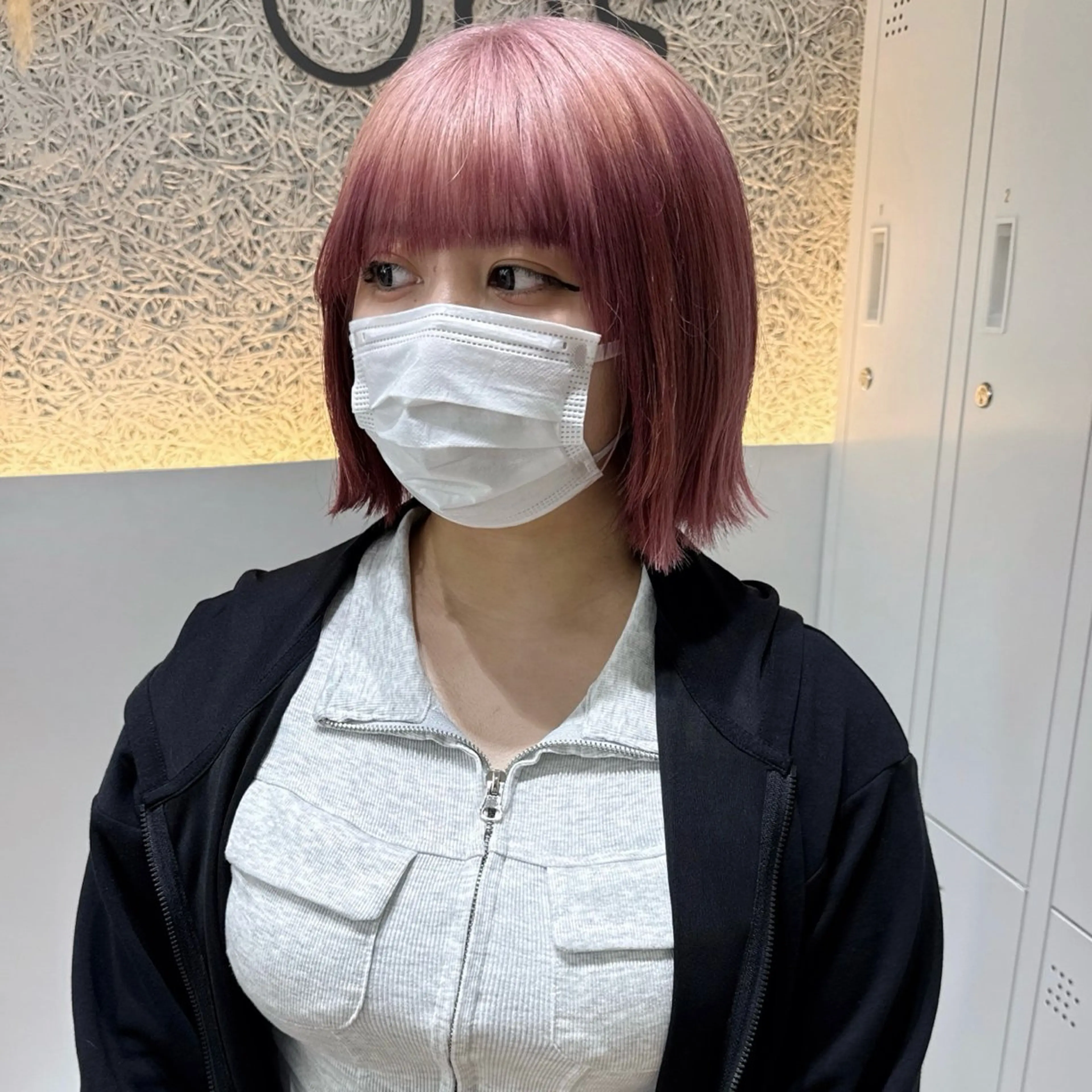 ミディアム カラー ブリーチ ピンクカラー ホワイトピンク カット ヘアカラー トリートメント 🌱ブリーチ・透明感 カラー/mapi🦭のヘアスタイル