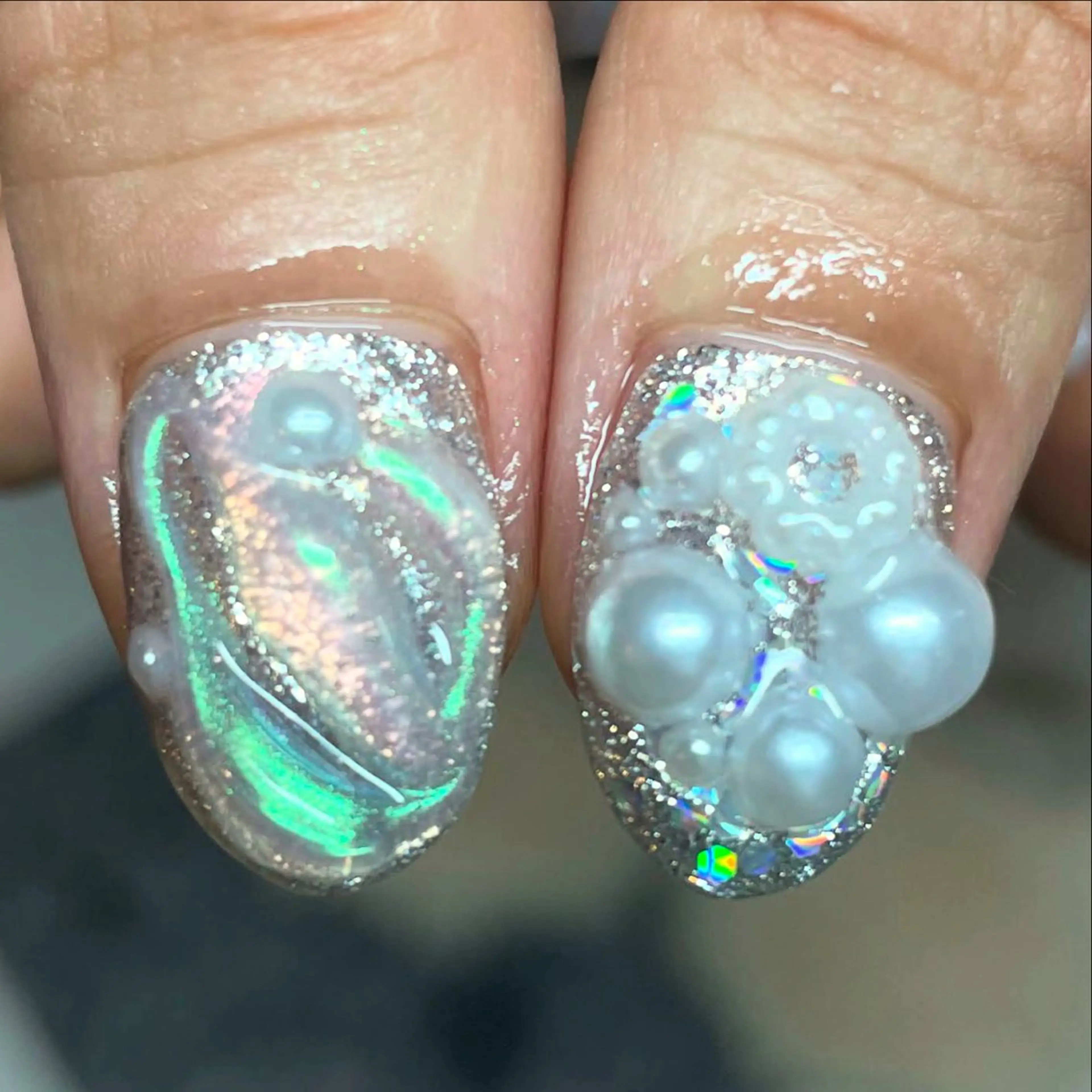ネイル ニュアンスネイル シンプルネイル ホワイト ハンドネイル posa nail モエミのネイルデザイン